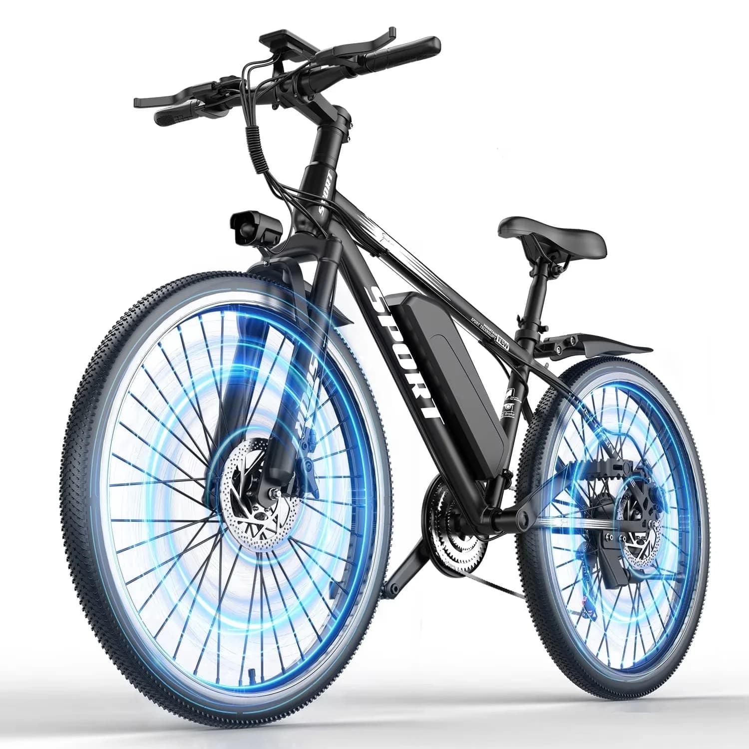 Modern Electric Bike with Battery, 1200W, 48V - Black - Quality Construction Model 0F9B0F