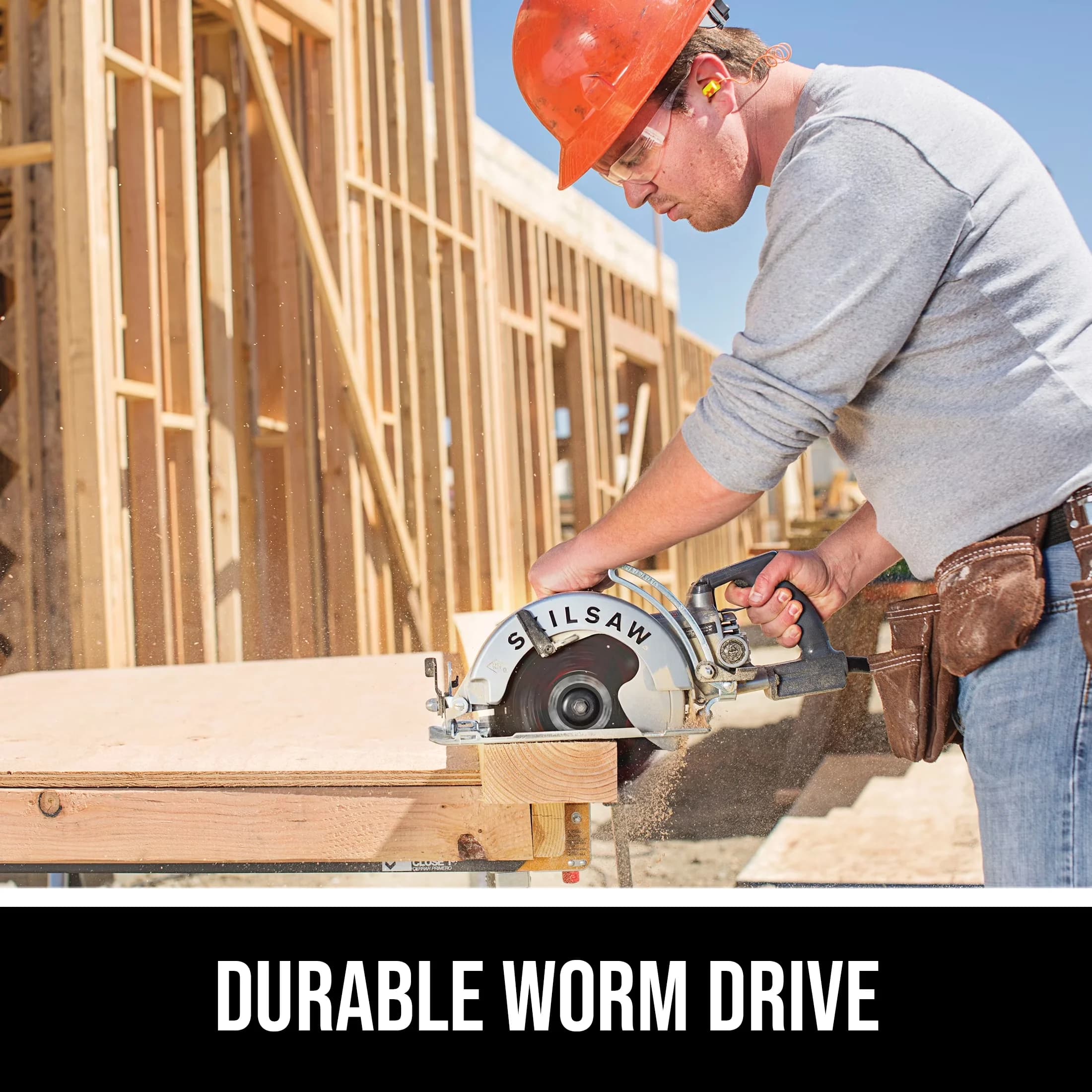 Power Saw Durable with Brushless Motor, Adjustable, 8-1/4 in. Worm Drive - Model BF0812