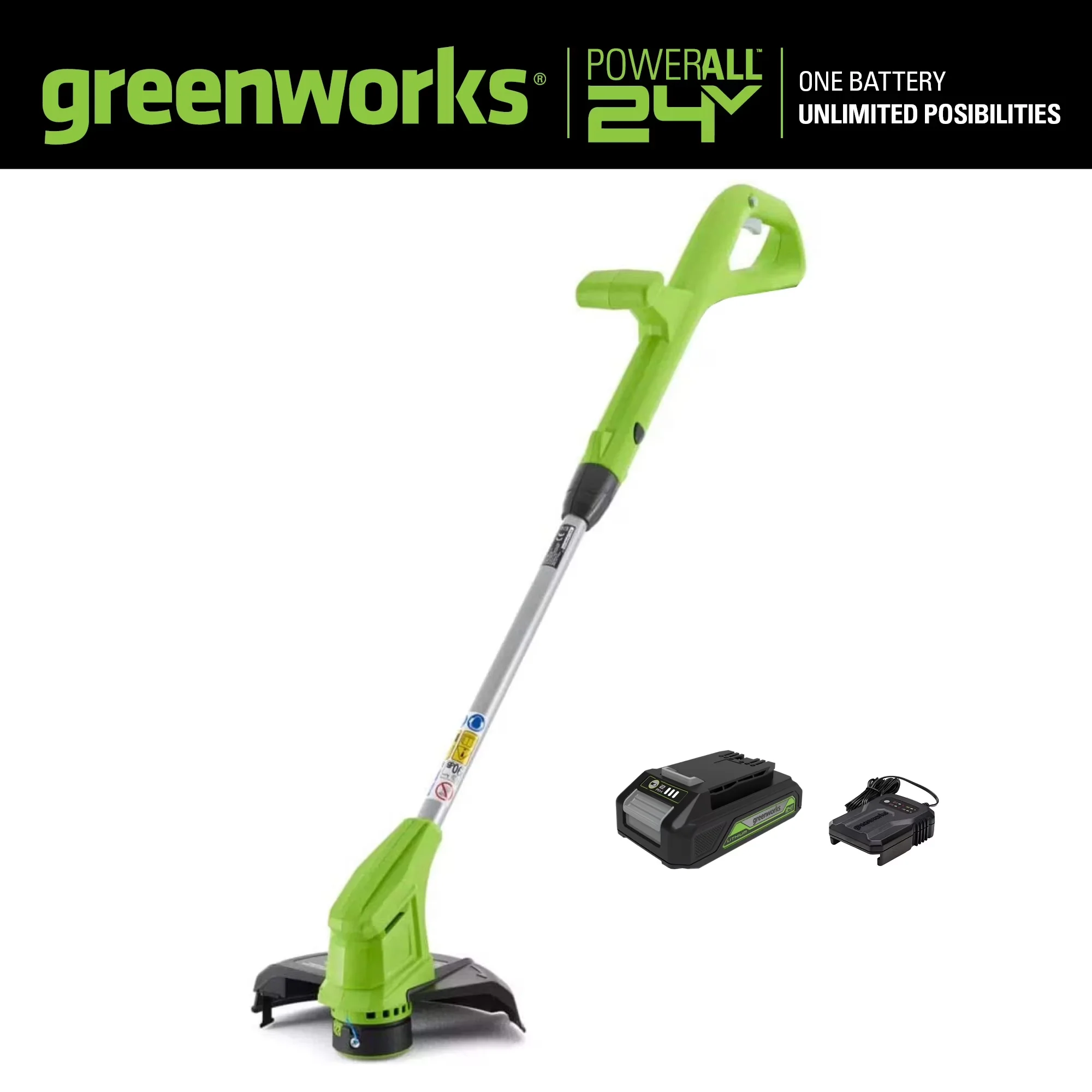 Essential String Trimmer with Battery, 24V, Edger Conversion Capable - Universal Fit Model 145E2C