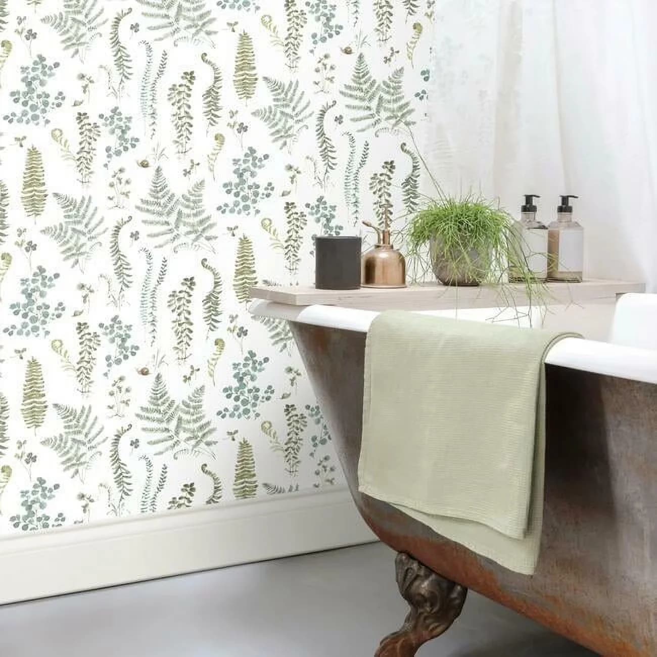 Sleek Wallpaper with Removable, Lisa Audit Fern Study Peel & Stick, Perfect for both renters and homeowners - Black Vinyl Model 8ECD8F