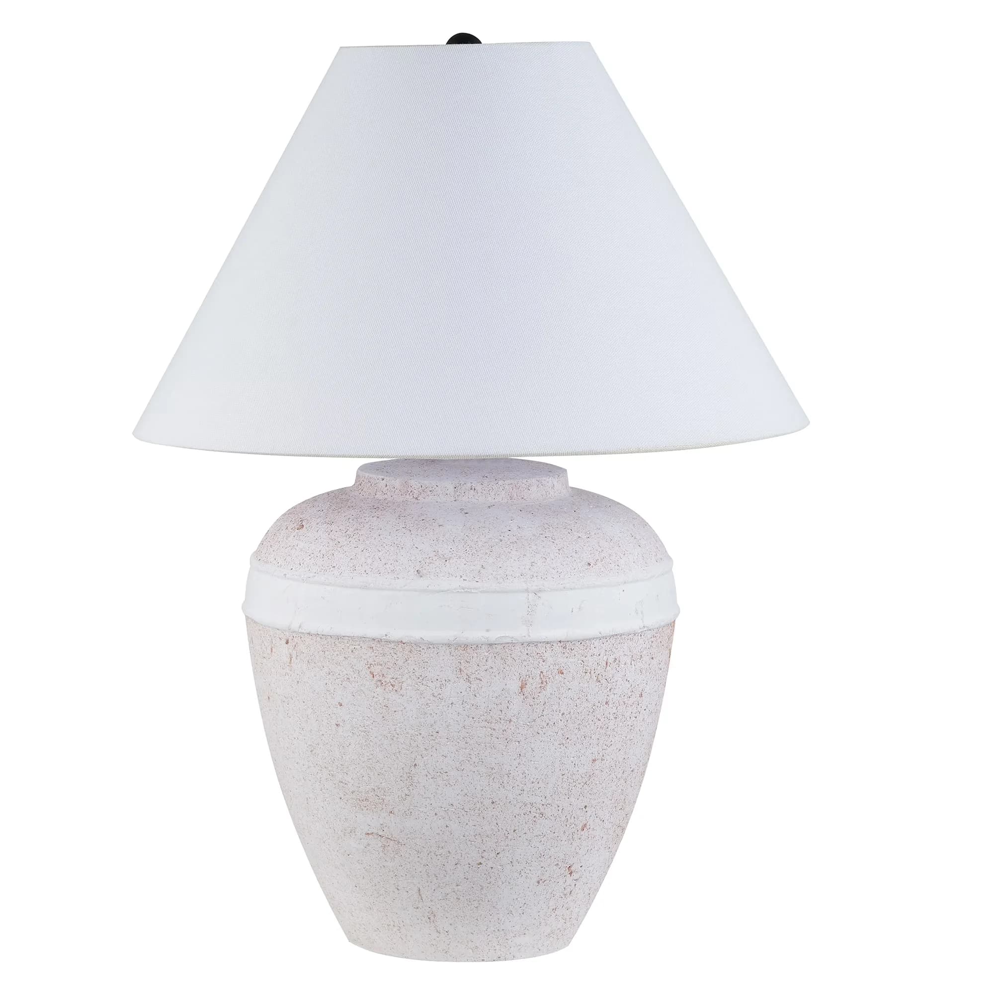 Modern Lamp with Incandescent, Bedside Lamps, Modern - Ceramic White Evelyn Model 4E3A49