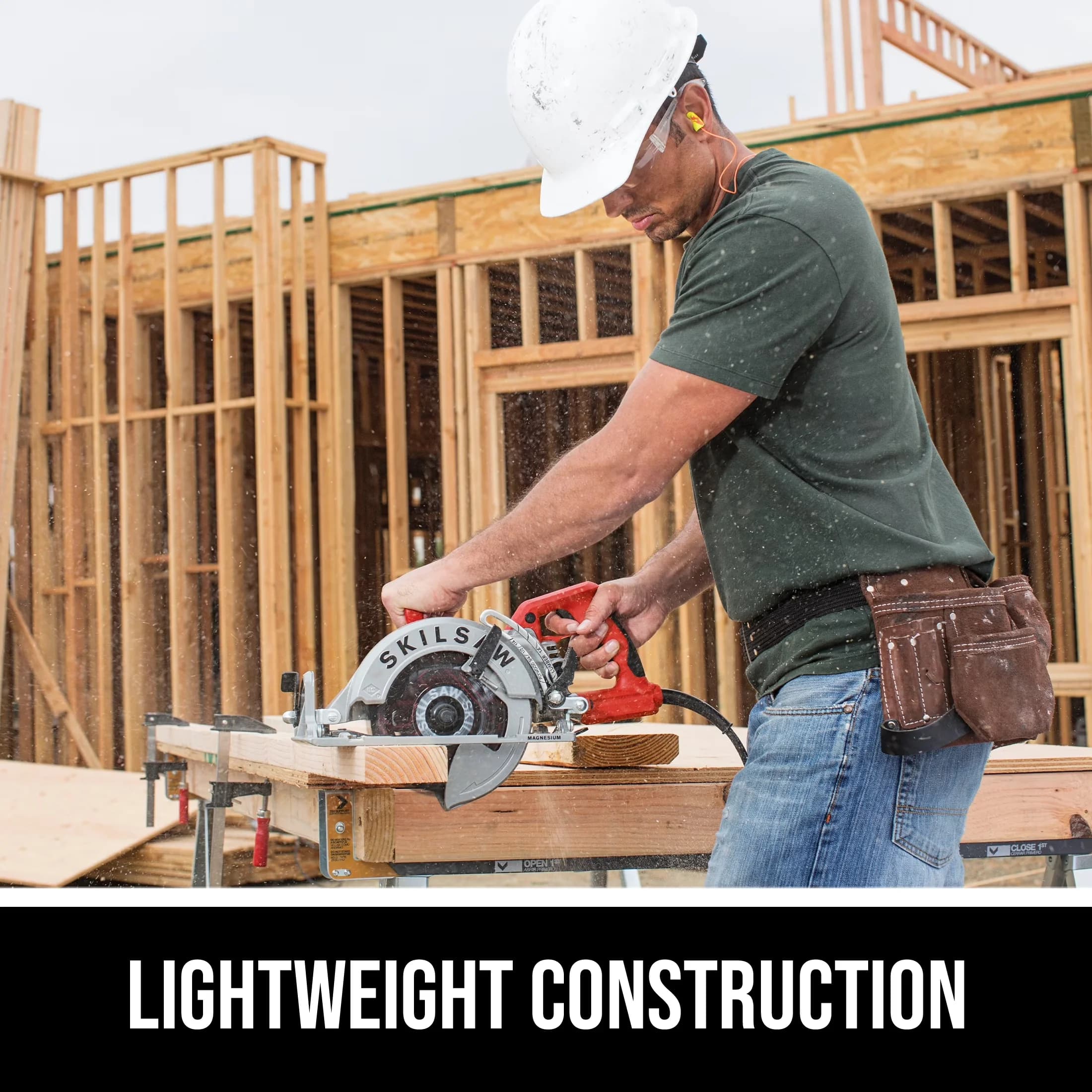 Quality Power Saw with Lightweight - Red SPT77WML-01 - Low Maintenance Model 6A2C19