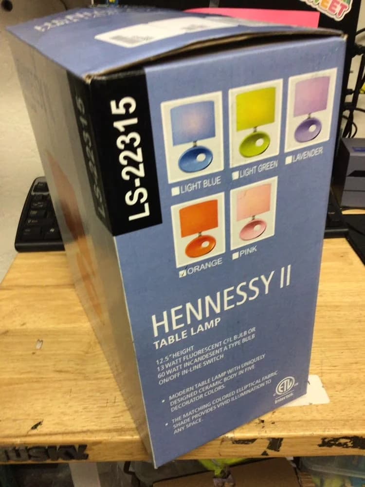 Efficient Table Lamp with Modern / Contemporary, Modern, Ls-22315 Hennessy Ii 1 Light - Orange Ceramic Model F98697