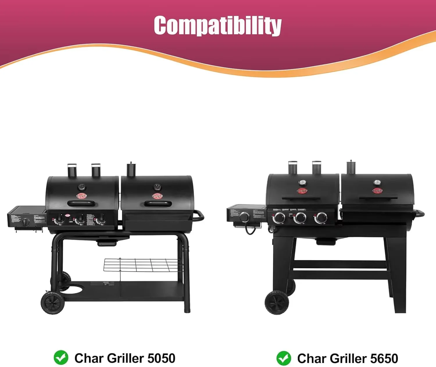 Combo Grill Essential with Warming Rack - Stainless Steel - Modern Design Model B5A328