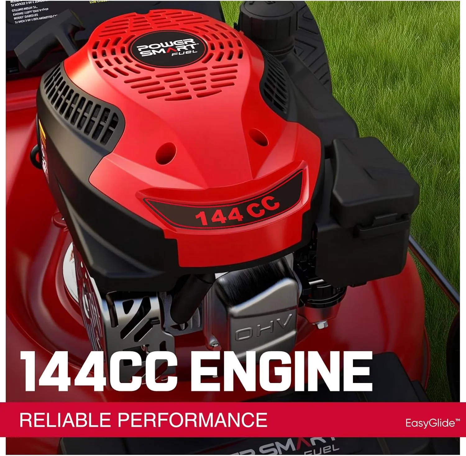 Push Mower Modern with Folding Handle, Bagger, Mulching - 144CC - Modern Design Model 2A024B