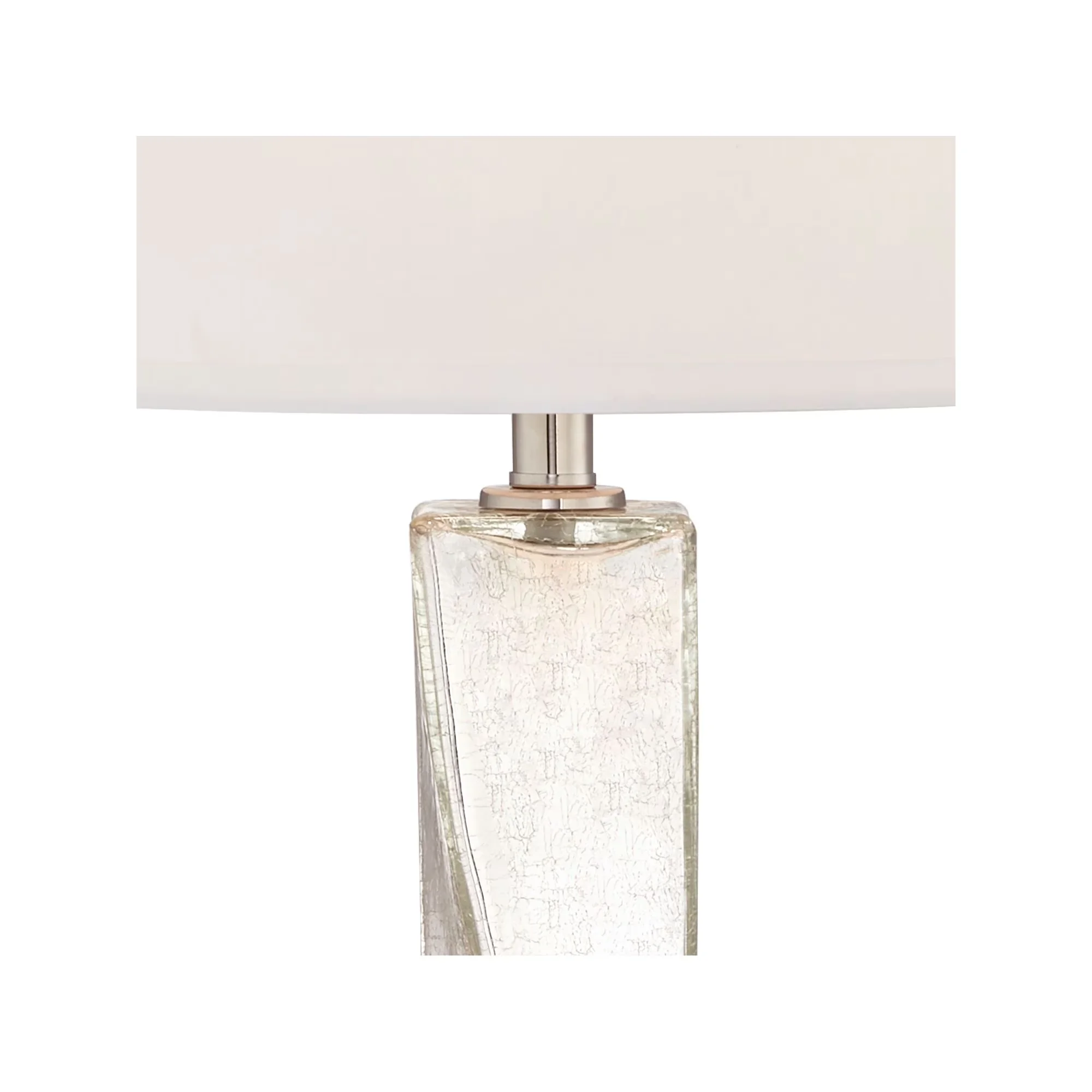 Lamp Set Sleek with Modern - Mercury Glass Silver 1/4 - Durable Build Model FADE18
