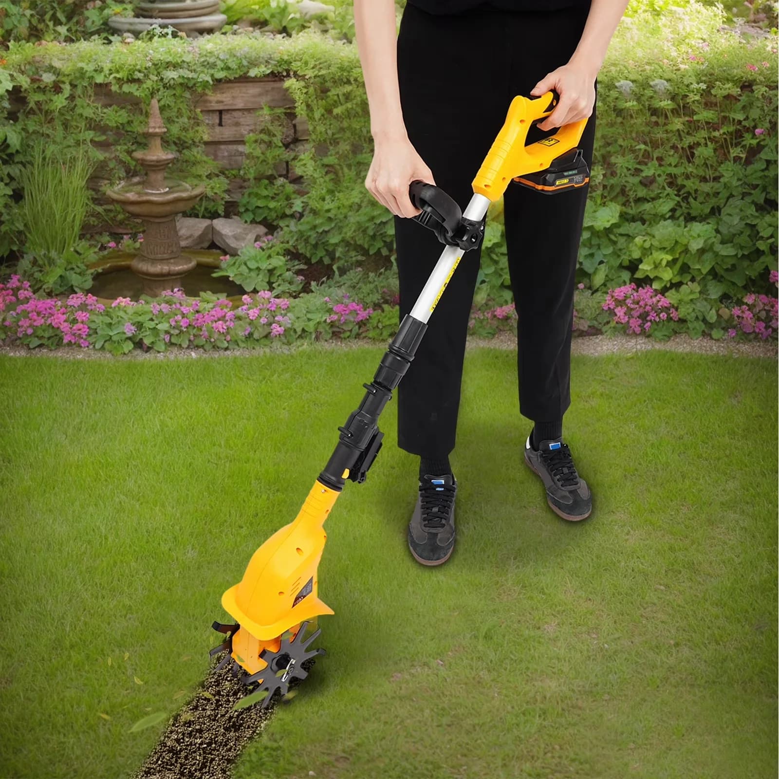 Professional Trillers Cultivator with Battery, 20V, 20V Cordless Tiller - Model FCA800