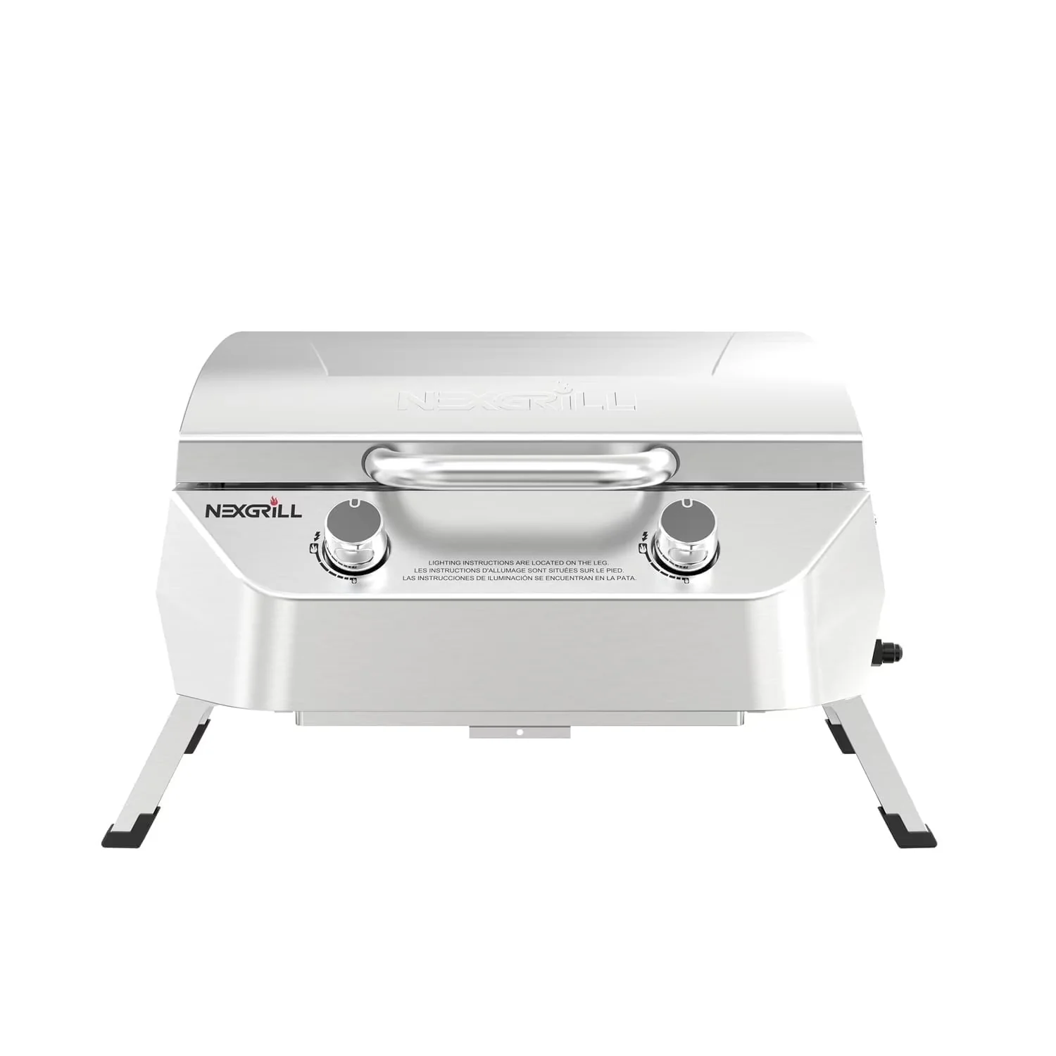 Compact Gas Grill with Portable, Stainless Steel 2-Burner Portable - Stainless Steel for Camping, Outdoor Model 784707