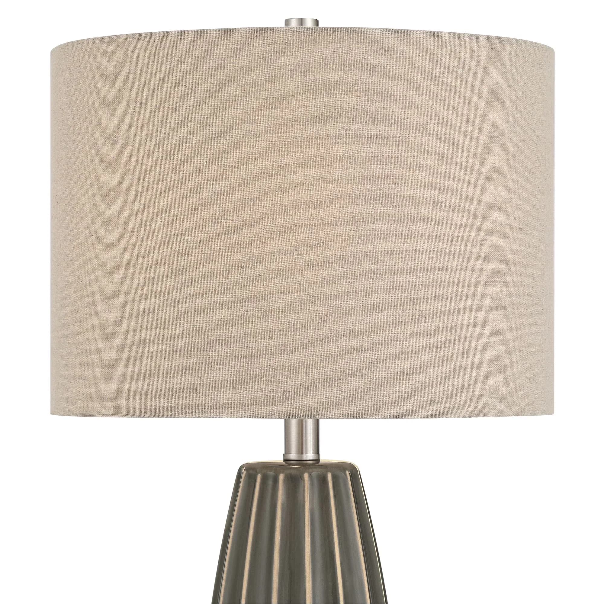 Table Lamp Versatile with Transitional, Dimmable - Black Ceramic 1/2 - Commercial Quality Model AD866B