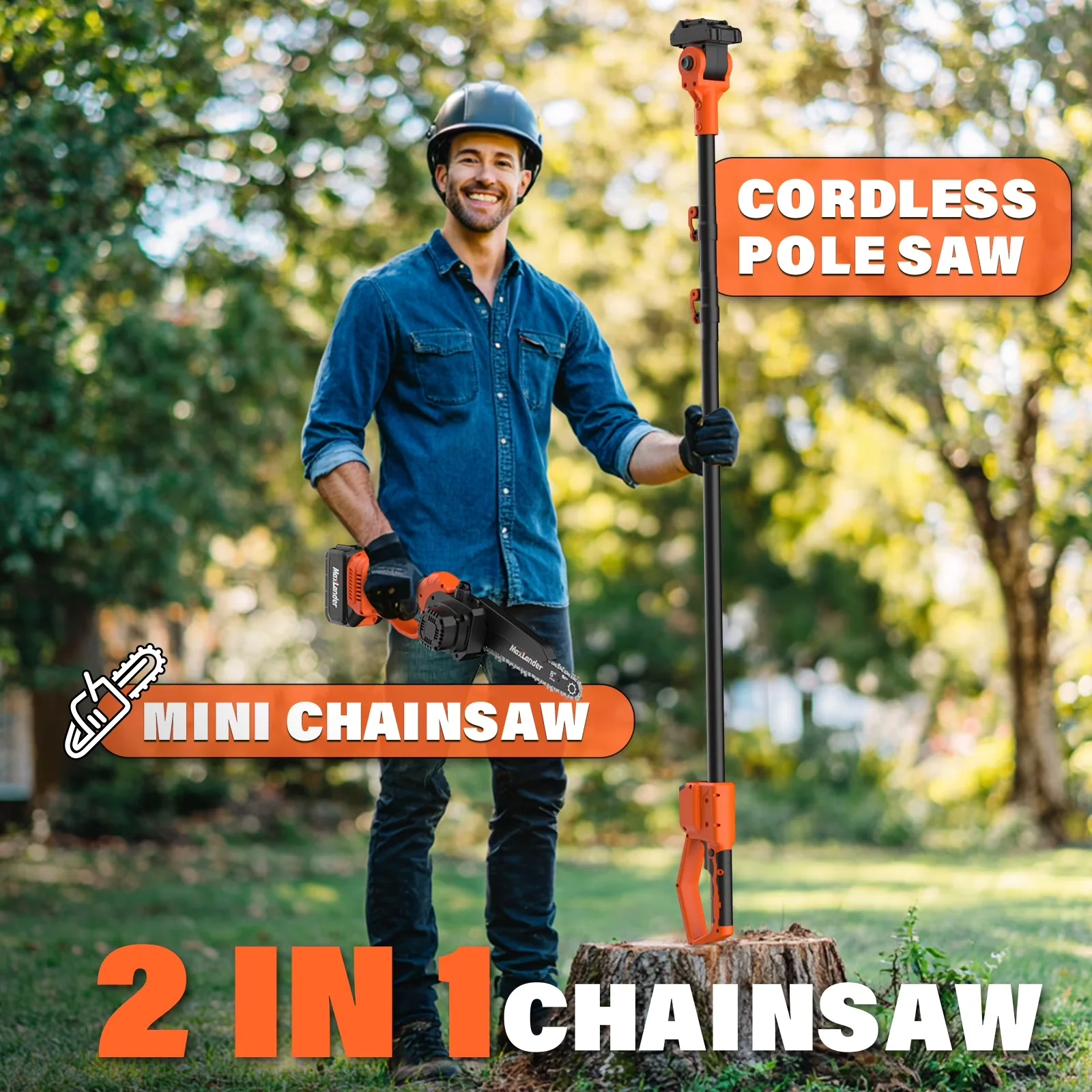 Efficient Pole Saw with Battery, 20V, Telescoping - Residential Grade Model FB4DB7