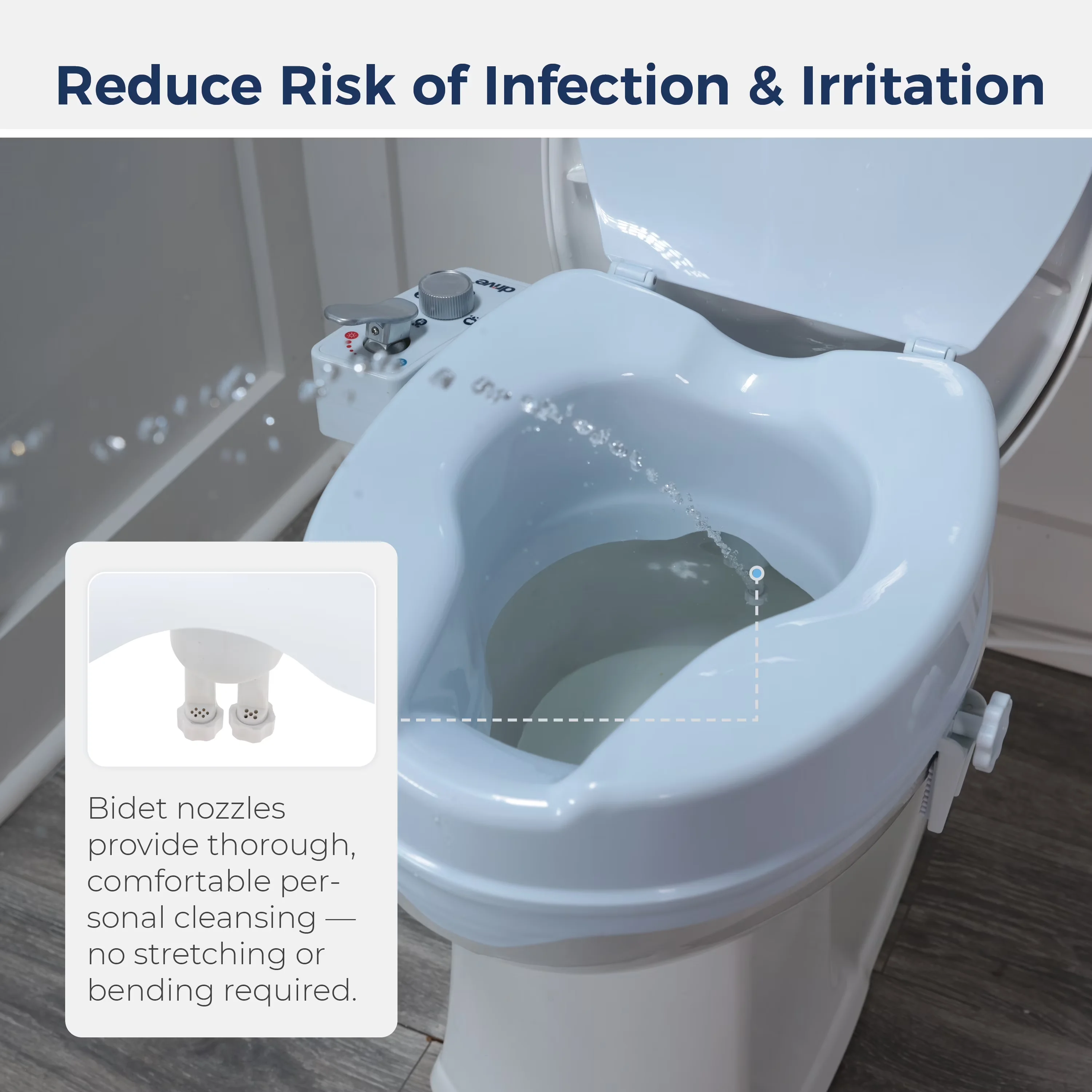 Stylish Toilet Seats And Lid with Control Panel, Antimicrobial - Plastic Model EEF512