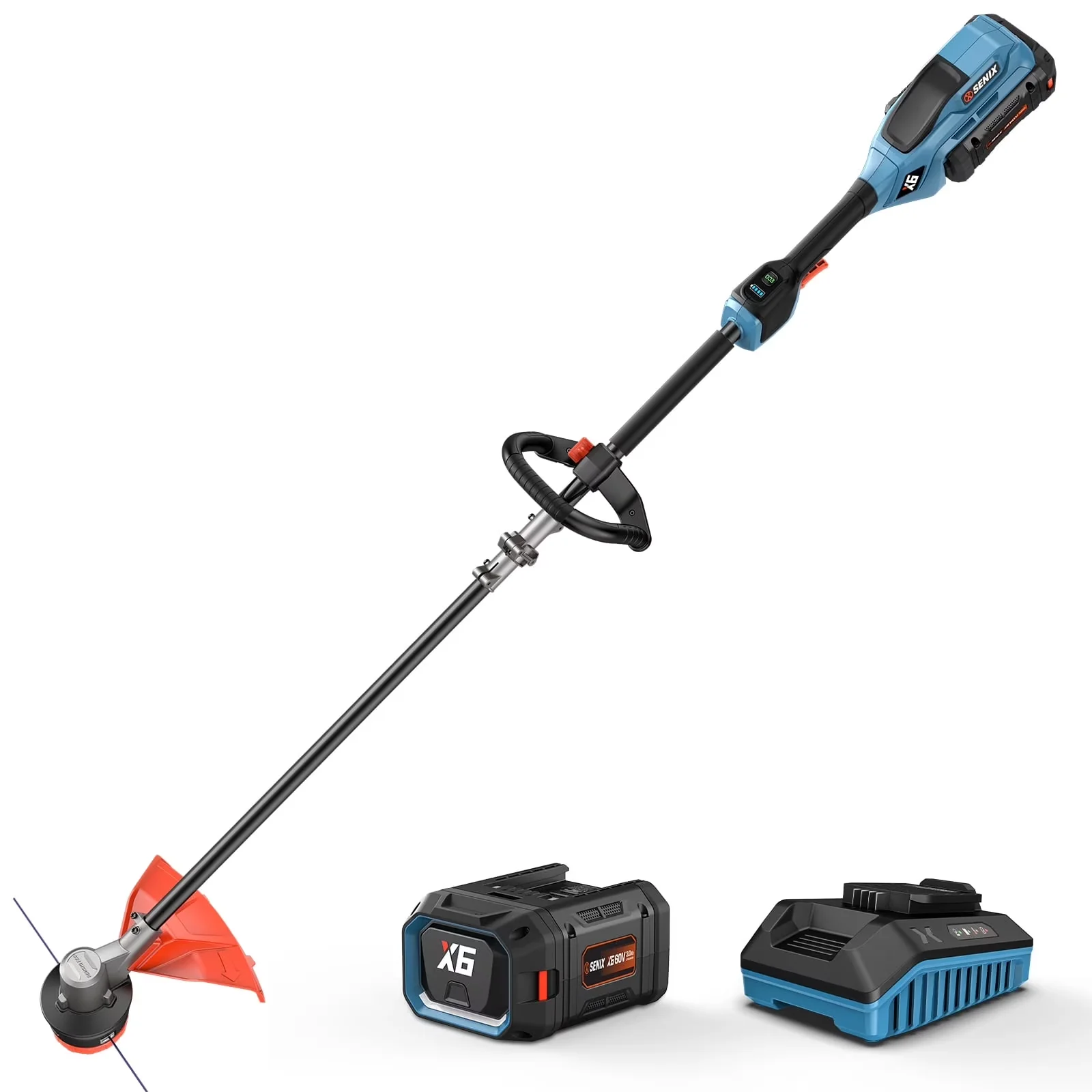 Compact String Trimmer with Battery, 60V, 60V 16" Brushless Weed Eaters - Model F49AE3