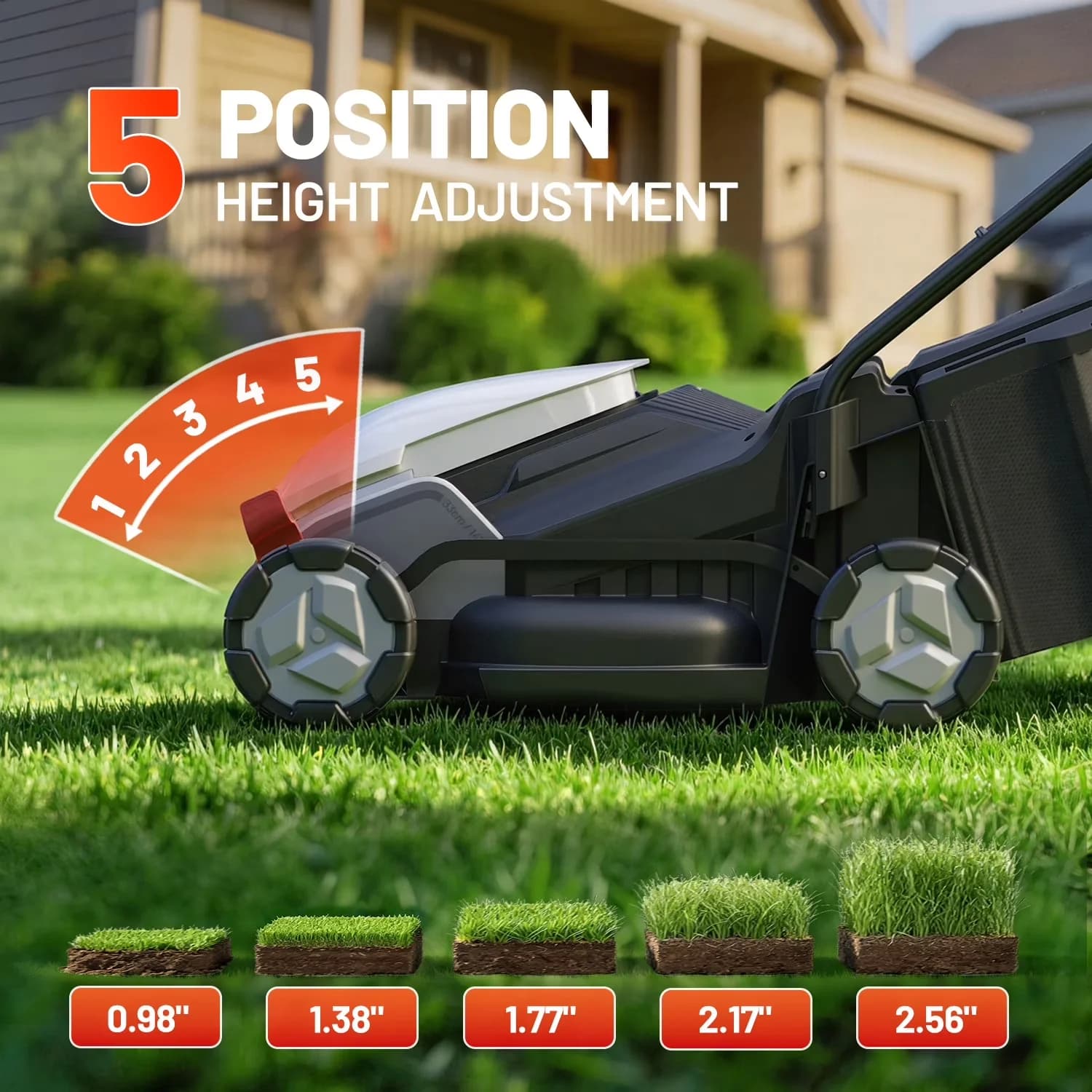 Essential Push Mower with Battery, 40V, 40V Cordless Electric Lawn - Black Model 9643D7