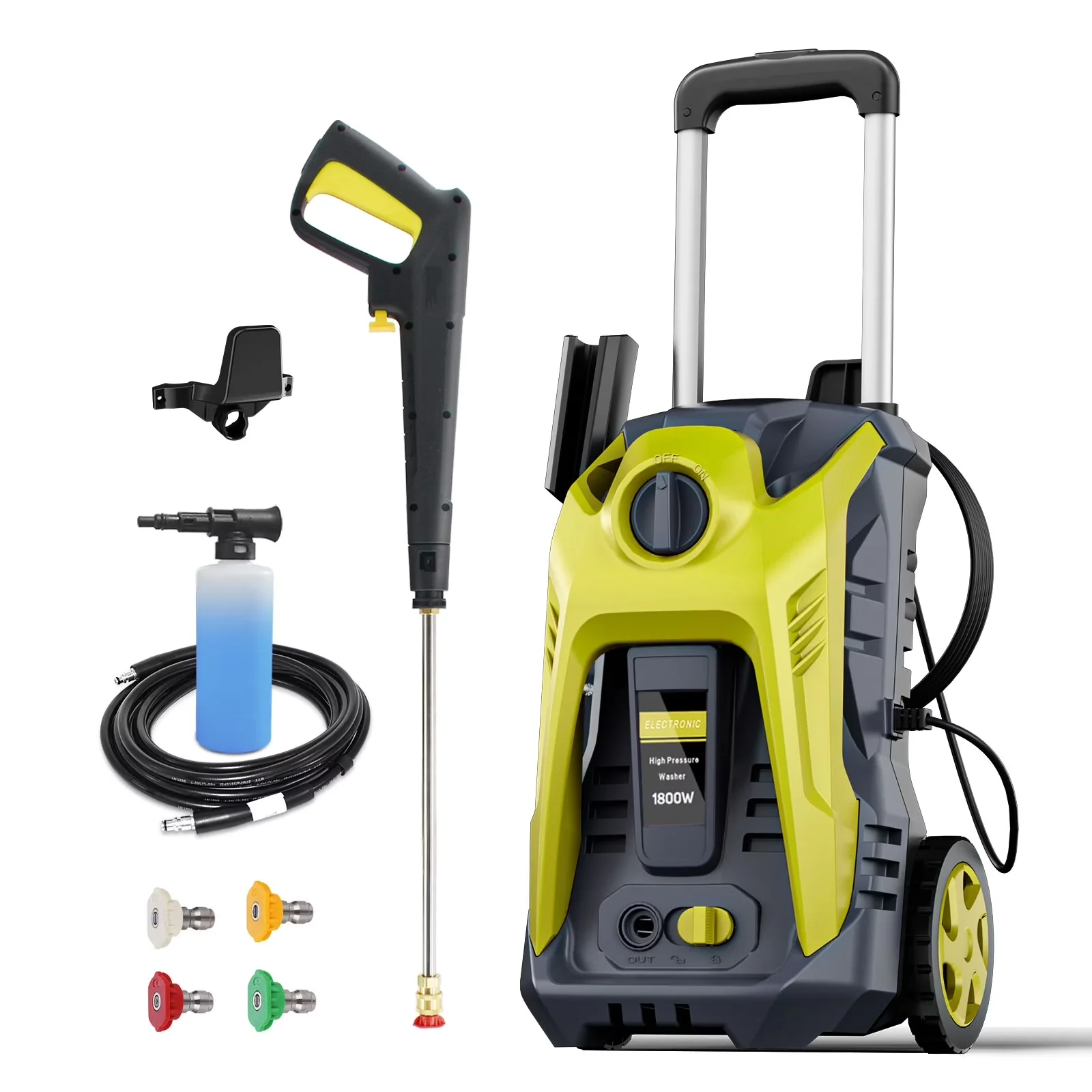 Compact Pressure Washer with 4200 PSI 2 GPM Electric, Premium Jet Cleaner Featuring 25FT Hose for Car, Rv - Model 37E6E6