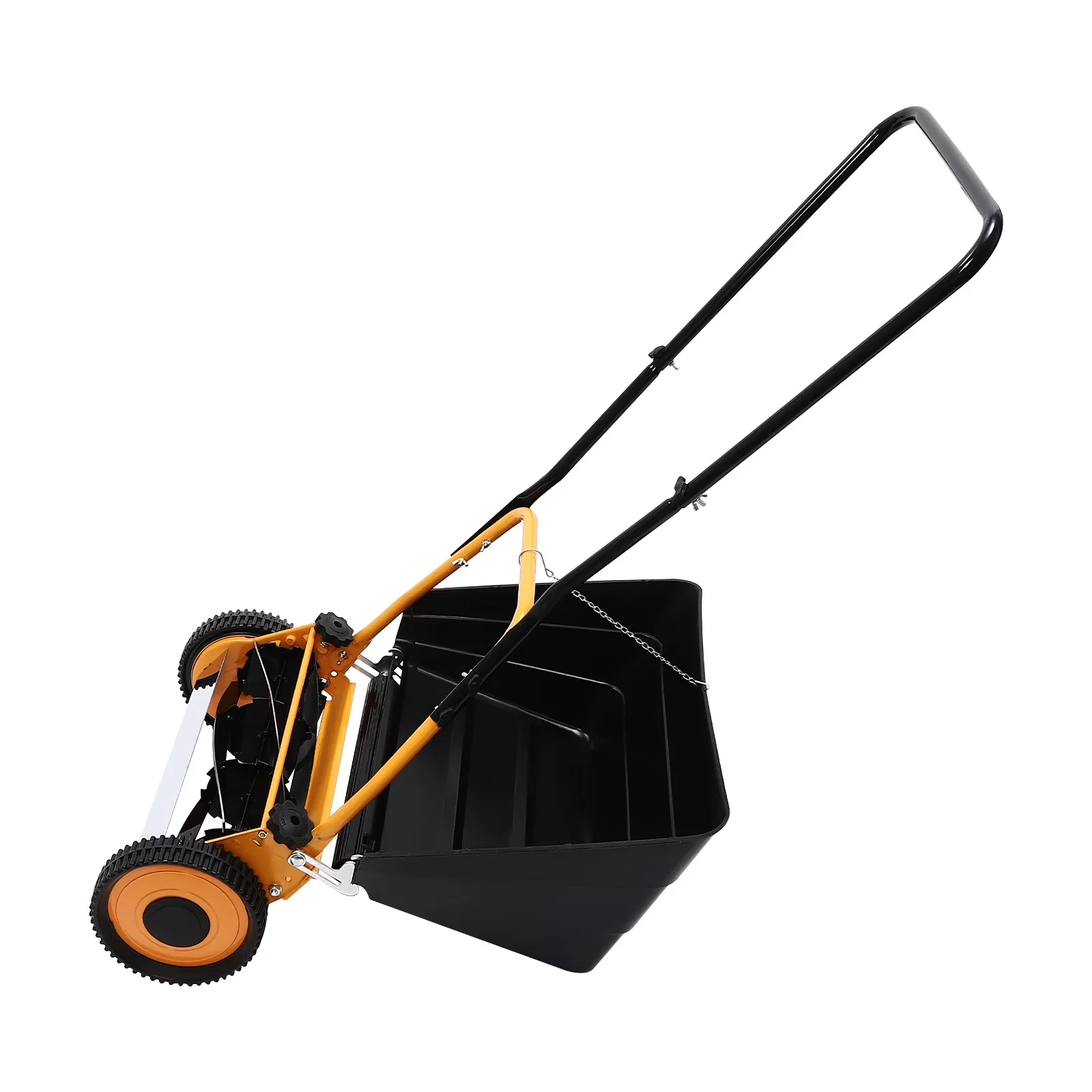 Premium Push Mower with Adjustable Cutting Height - Orange 2-IN-1 - Quality Construction Model 6F0DD9