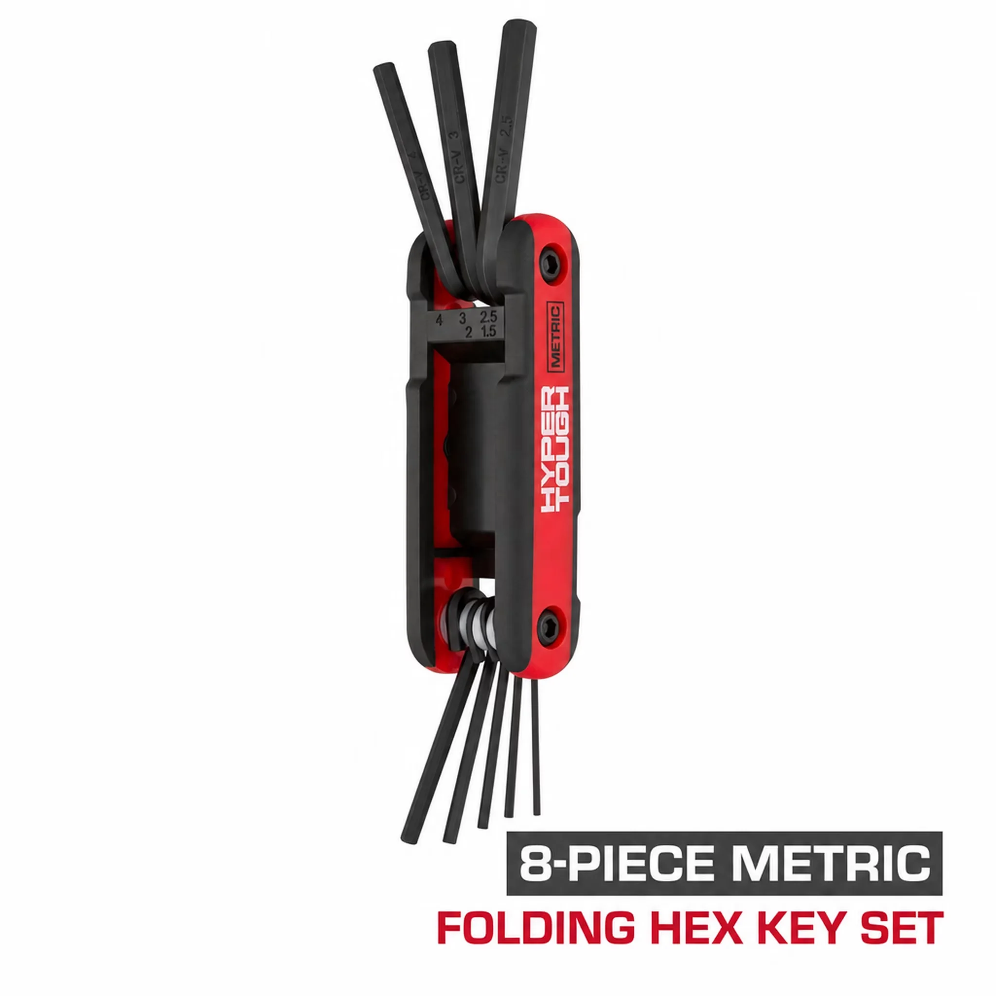 Sleek Hand Tool with Folding, Heavy-Duty, Heavy-Duty Folding Metric Hex Key Set - Model 68B718