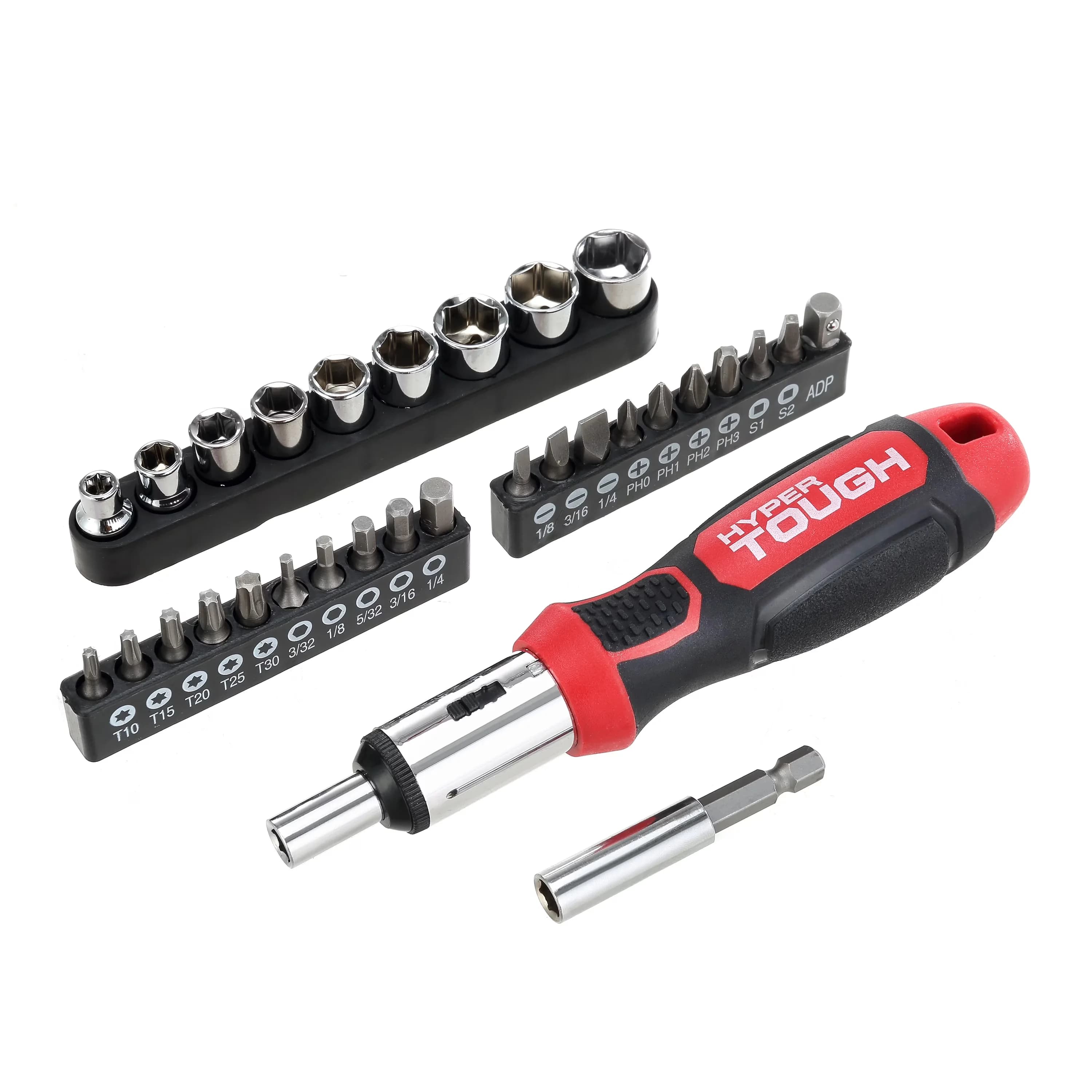 Hand Tool Set Durable with Multi-Head, Hardened blades allow more torque, Nonslip soft-grip handles - Carbon Steelpolypropylene, Pp, Tpr Model 4AFE9A