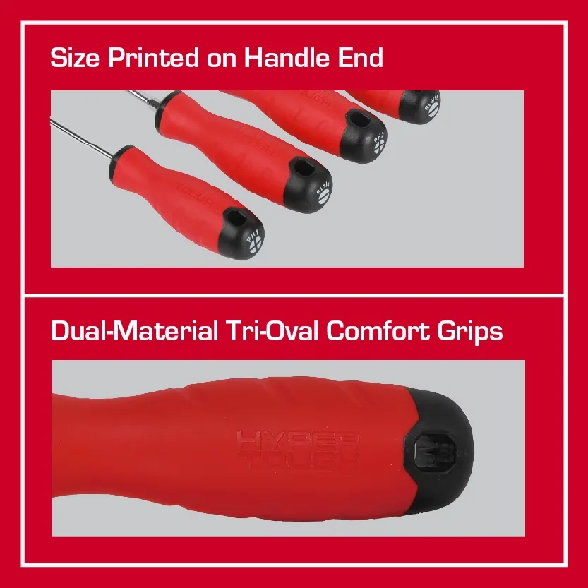 Professional Hand Tool Set with Comfort Grip, Magnetic, 110-Piece Screwdriver - Cr-V Steel Red Model 118ADA