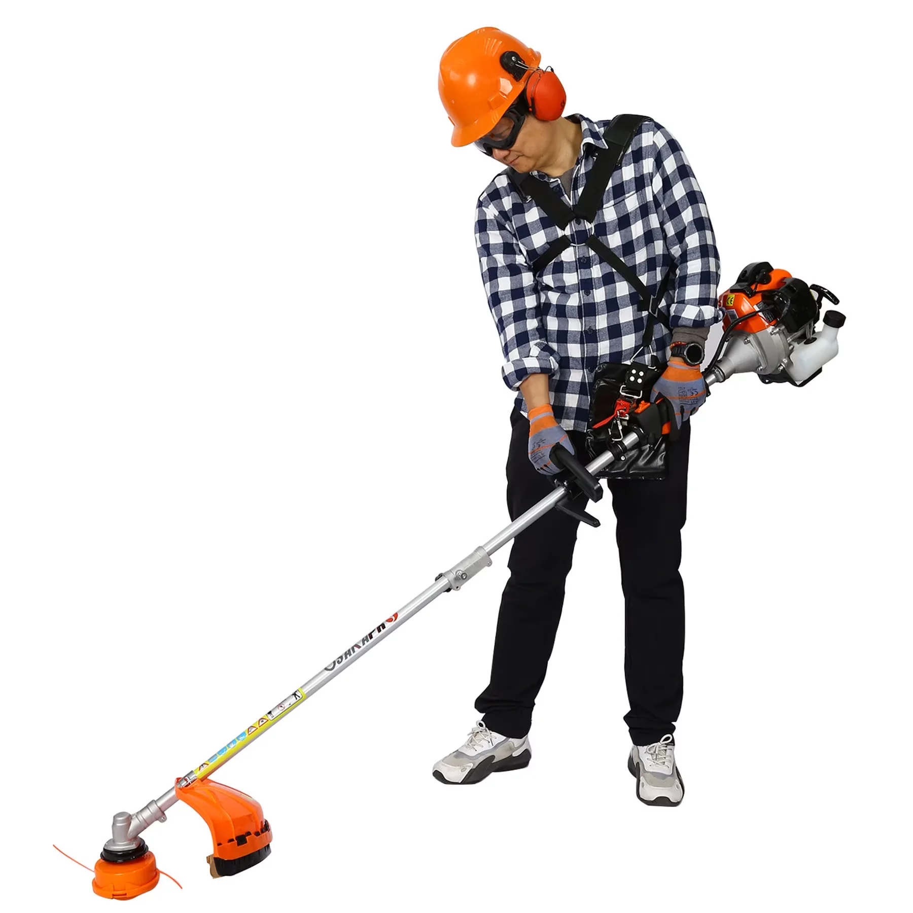 Sleek String Trimmer with Attachment Capable, Pole Saw, Grass - Orange Model BEDC5E