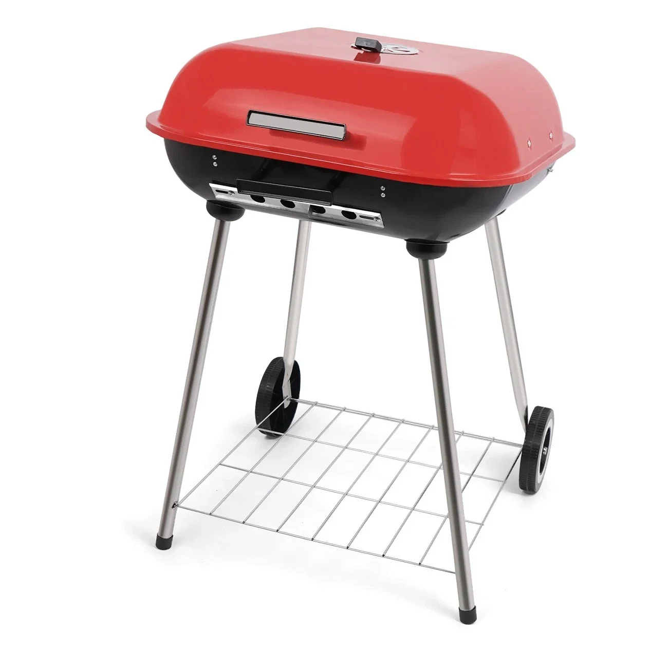 Compact Charcoal Grill with Portable - Stainless Steel Black Linsen - Professional Series Model 321342