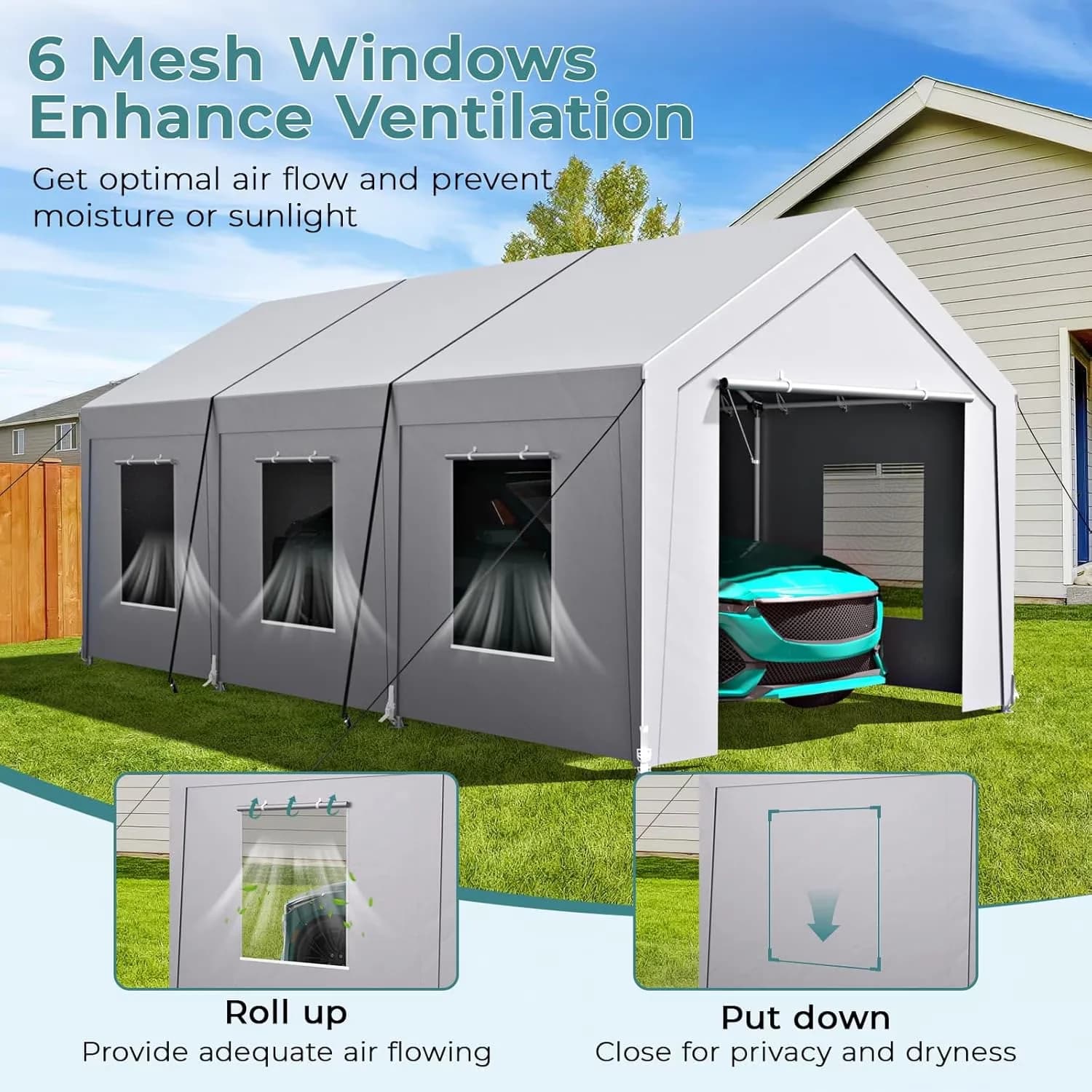 Sleek Shed with Mold & Mildew Resistant, Rust Resistant - Gray 10' x 20' Model 78B5AD