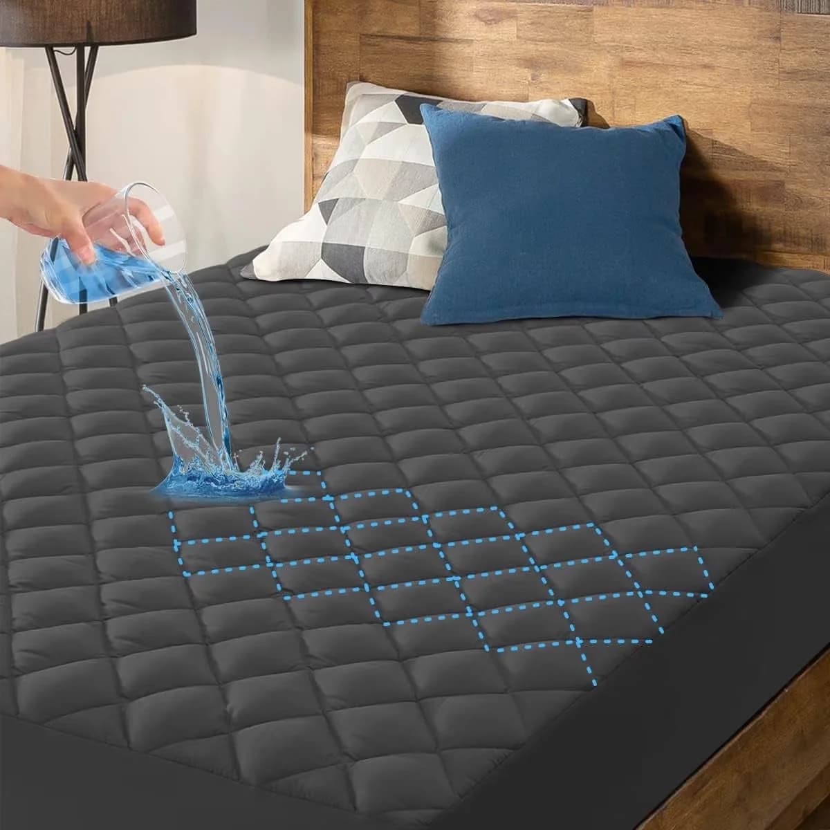 Efficient Moving with Waterproof, Breathable, Deep Pocket - Gray Queen Model E5451D