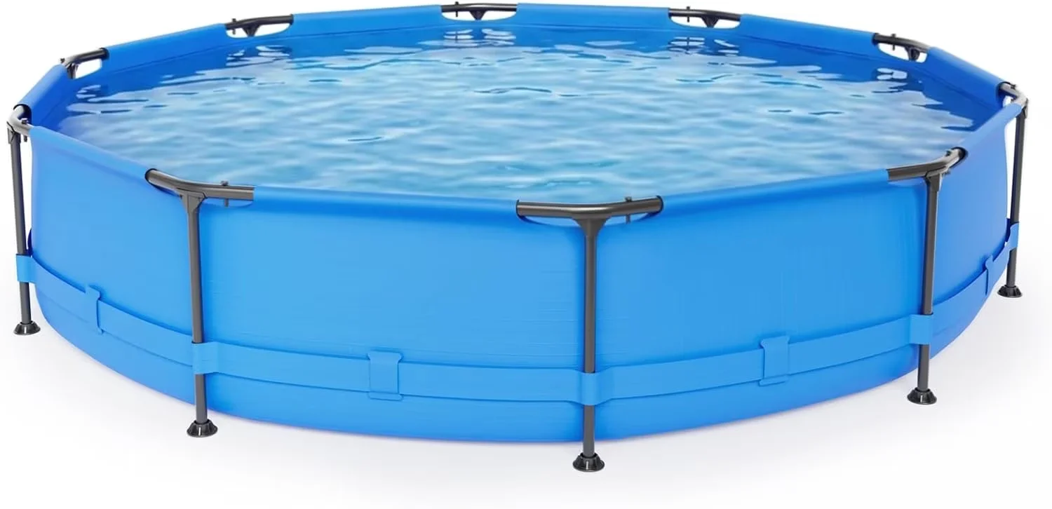 Innovative Above Ground Pool with Uv Resistant, 12ft x 30in Round - Blue Model CA7CF6