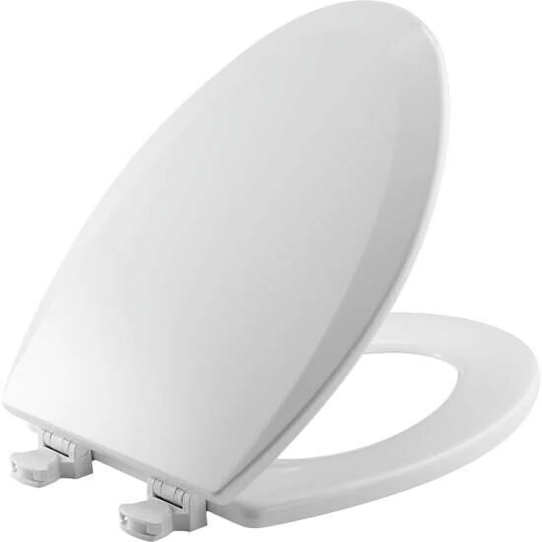 Modern Toilet Seats And Lid with Easy To Clean, Easy-Clean Hinges, Color-matched bumpers and hinges - Enameled Wood White Model DA9525