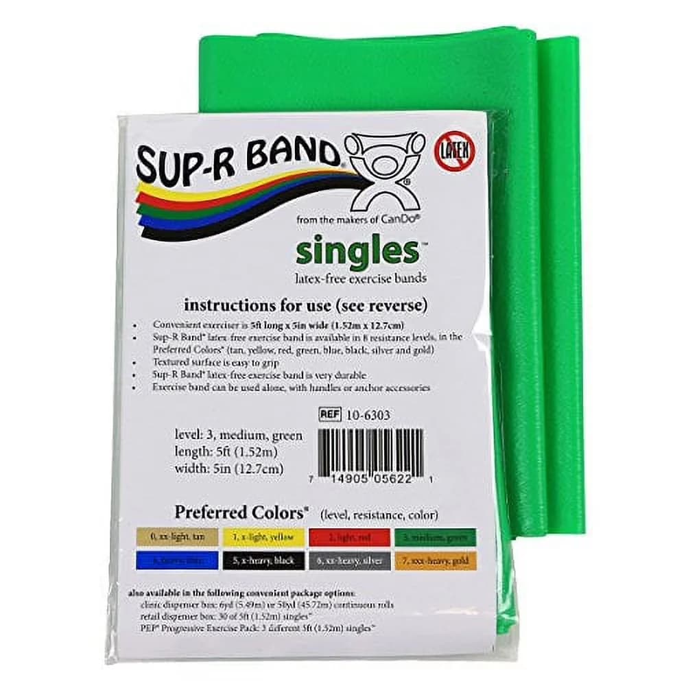 Home Gym Accessory Classic with 5 Foot Singles - Pvc (Polyvinyl Chloride) Green Model 83A6A6