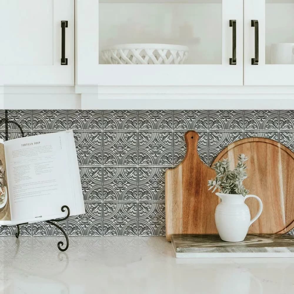 Durable Kitchen Renovation with Easy To Clean - Polyurethane (Pu) On Pvc Substrate Silver Model 379F49