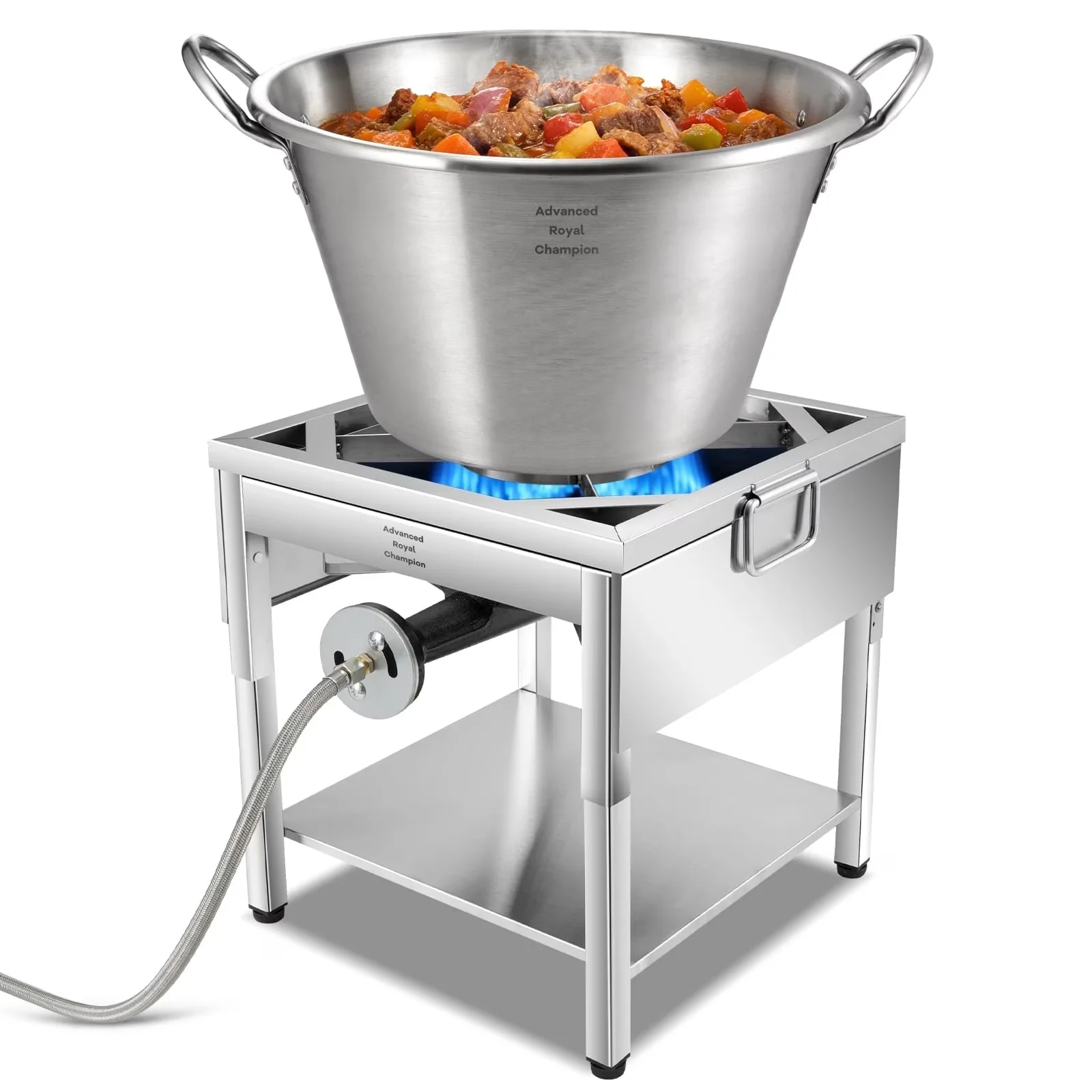Modern Outdoor Fryer with 200000 BTU, Protable Propane Burner - Stainless Steel Model AAD3B7