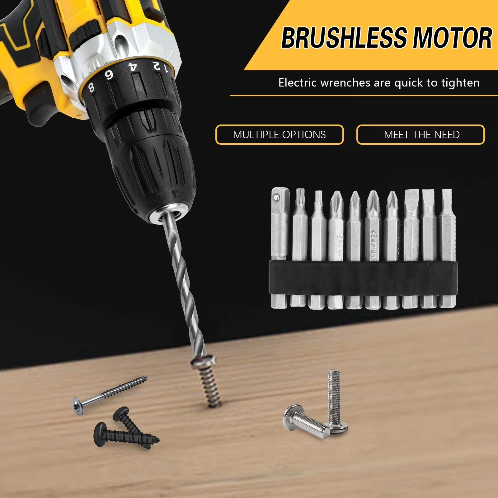 Drills Driver Versatile with 21V, Tool Set, 21V Electric Power Drill - Built to Last Model 5E3A56