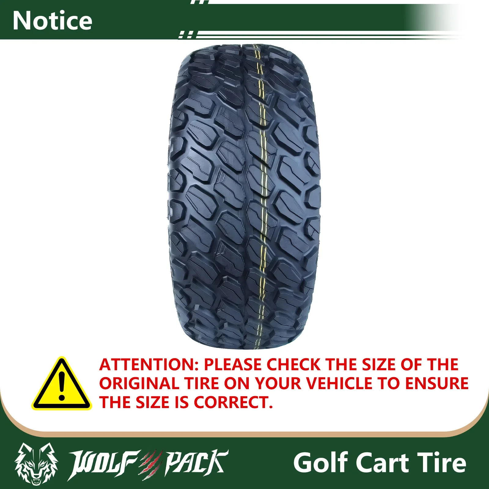 Golf Cart Tire Modern with Not for highway service, Rim Size: 14X7, Tire Size: 23X10-14 4ply - Model 6FE38E