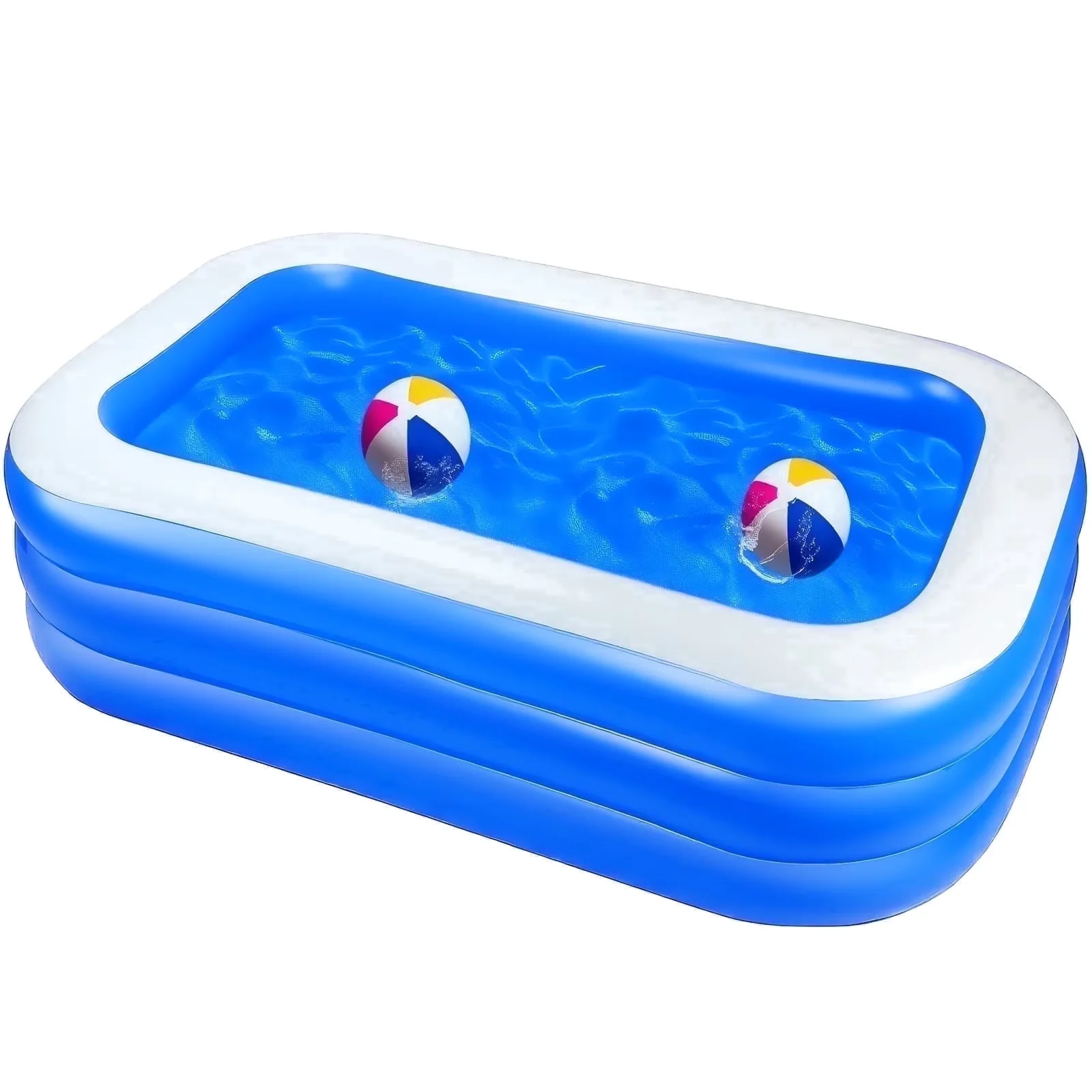 Innovative Inflatable Pool with Uv Resistant, Drain Faster Portable Swimming Pool, Infant Pool - Blue Model 125A43