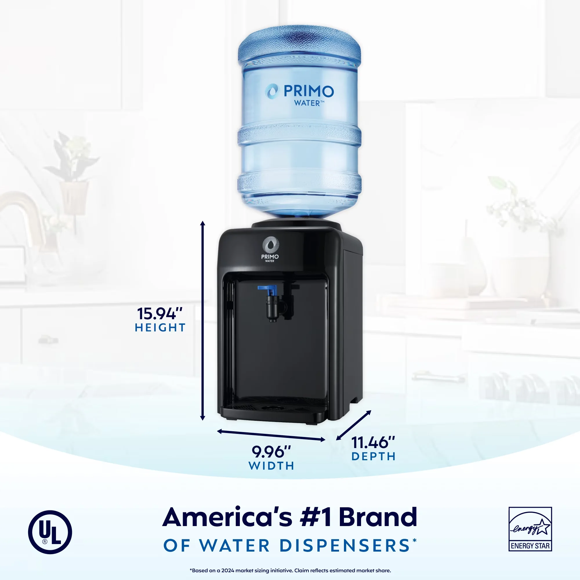 Water Filtration Versatile with ® Countertop Dispenser, Functional spigot for easy dispensing - Black Model 92D2DD