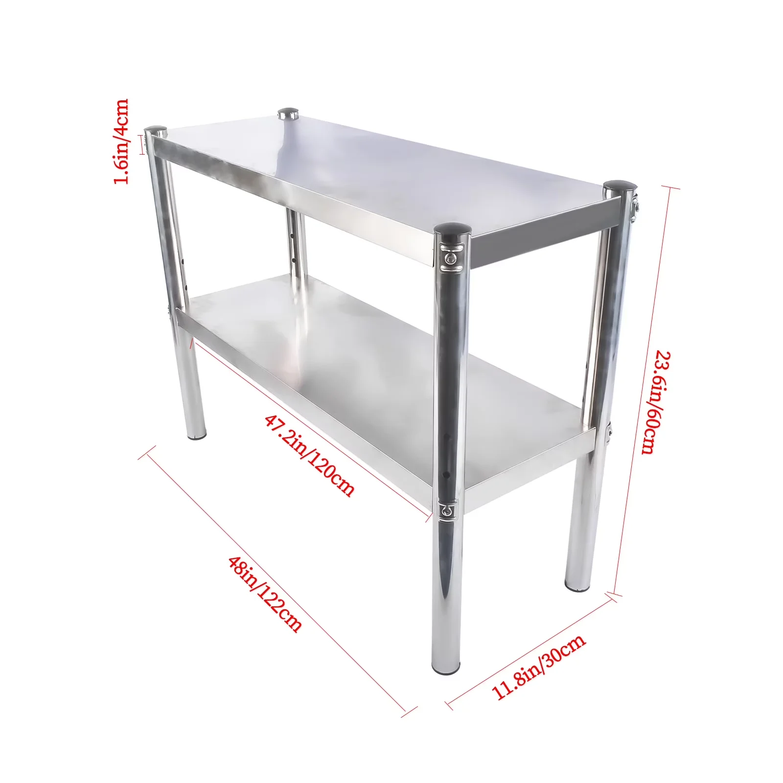 Toolstorage Versatile with Storage, Adjustable - Stainless Steel Silver for Kitchen, Garage Model 042B15