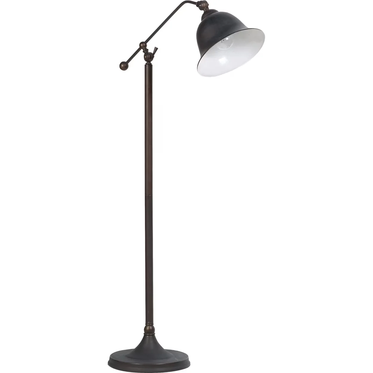 Quality Floor Lamp with Incandescent, Task Lamps, Industrial - Bronze Metal Model 1AE57C