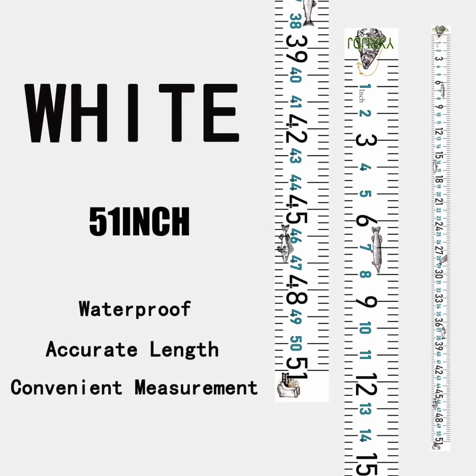 Versatile Measuring Layout with QUANTITY: 3 piece, SIZE: 51*2 inches - White Pvc Model 05B30F