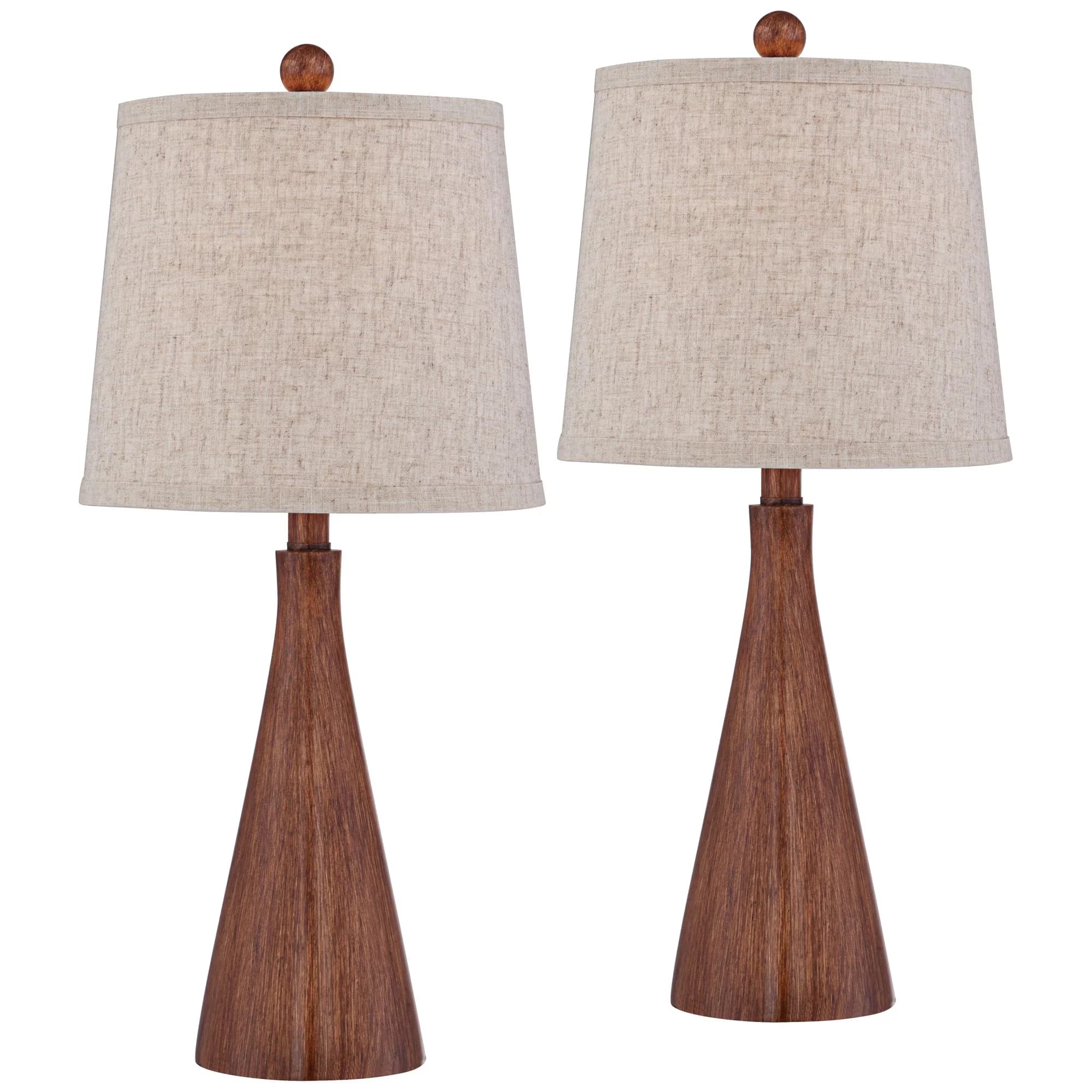 Table Lamp Reliable with Incandescent, Contemporary - Resin Brown 1/2 - Low Maintenance Model F65890