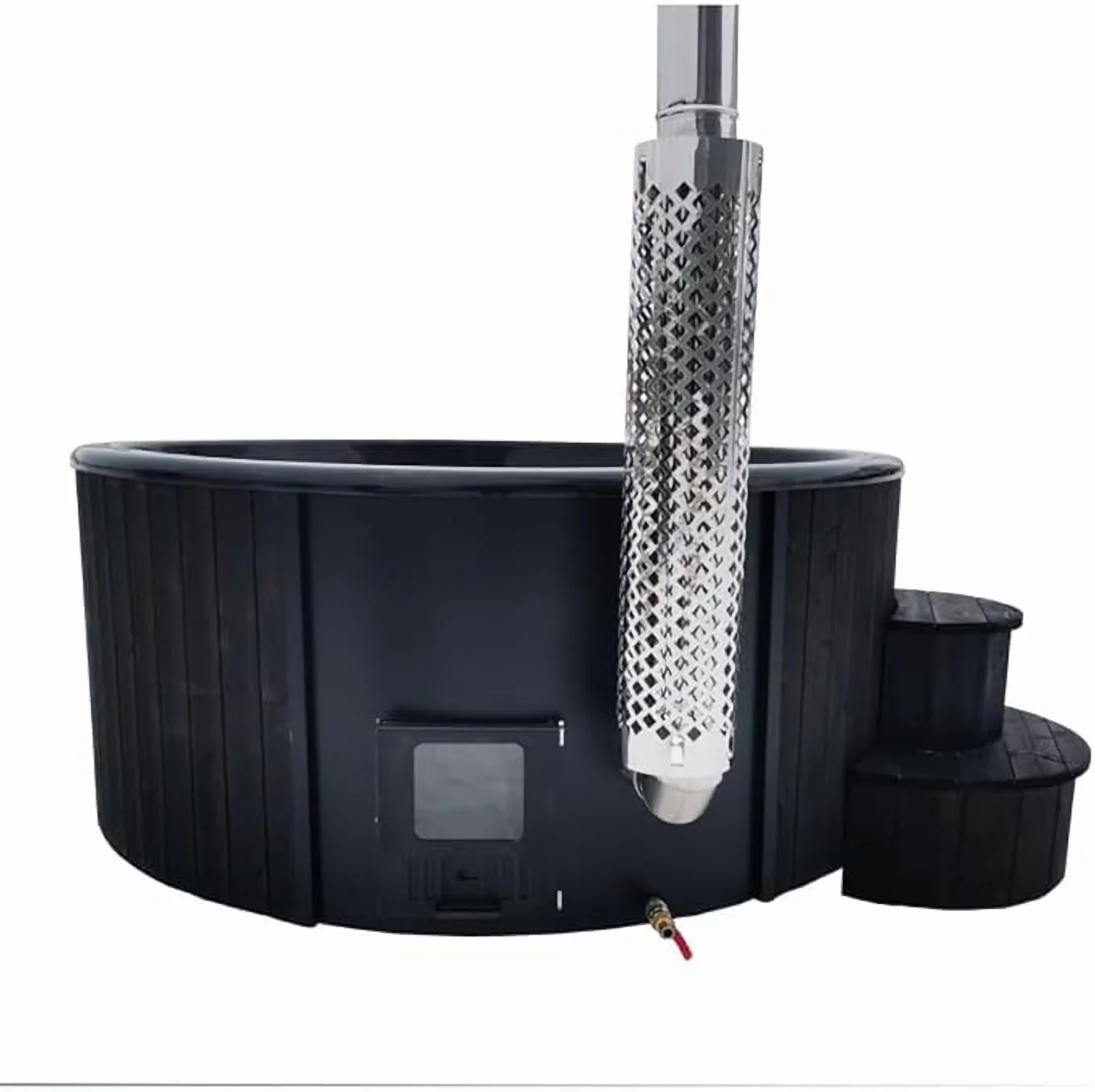 Hot Tub Classic with Energy Efficient, Uv Resistant, Black - Black S4B Model 600393