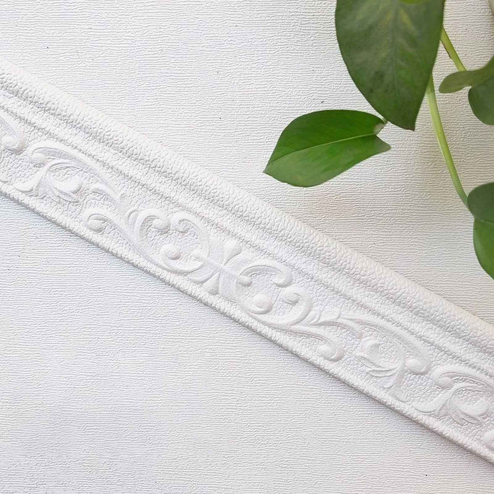 Durable Wallpaper Wall Decals Wall Covering with Stain Resistant, Flexible - Pvc White Model A06373