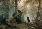 Wallpaper Modern with Waterproof, Wall Mural - Morning In A Pine Forest Wall Mural Model 627AEE