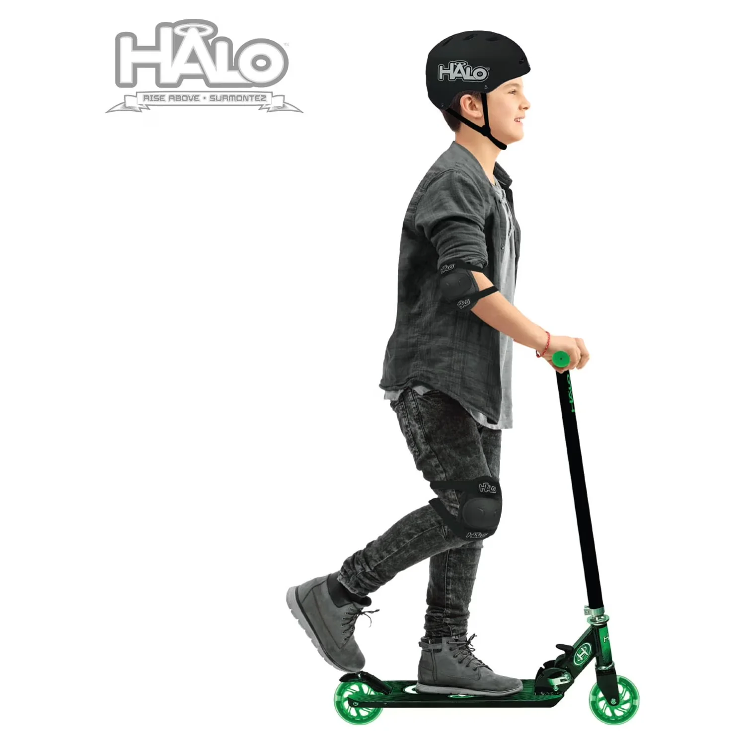 Classic Scooter with Portable, Compact, Supreme Inline - Steel, Polyurethane Green Model 7A5493