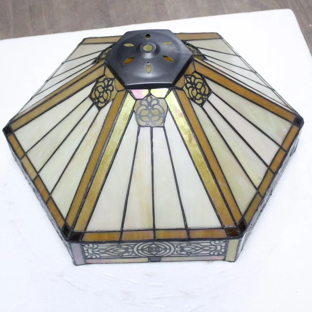 Premium Lamp with LED, Bedside Lamps, Tiffany Table - Yellow, Multicolor Glass Model 6F0A2B
