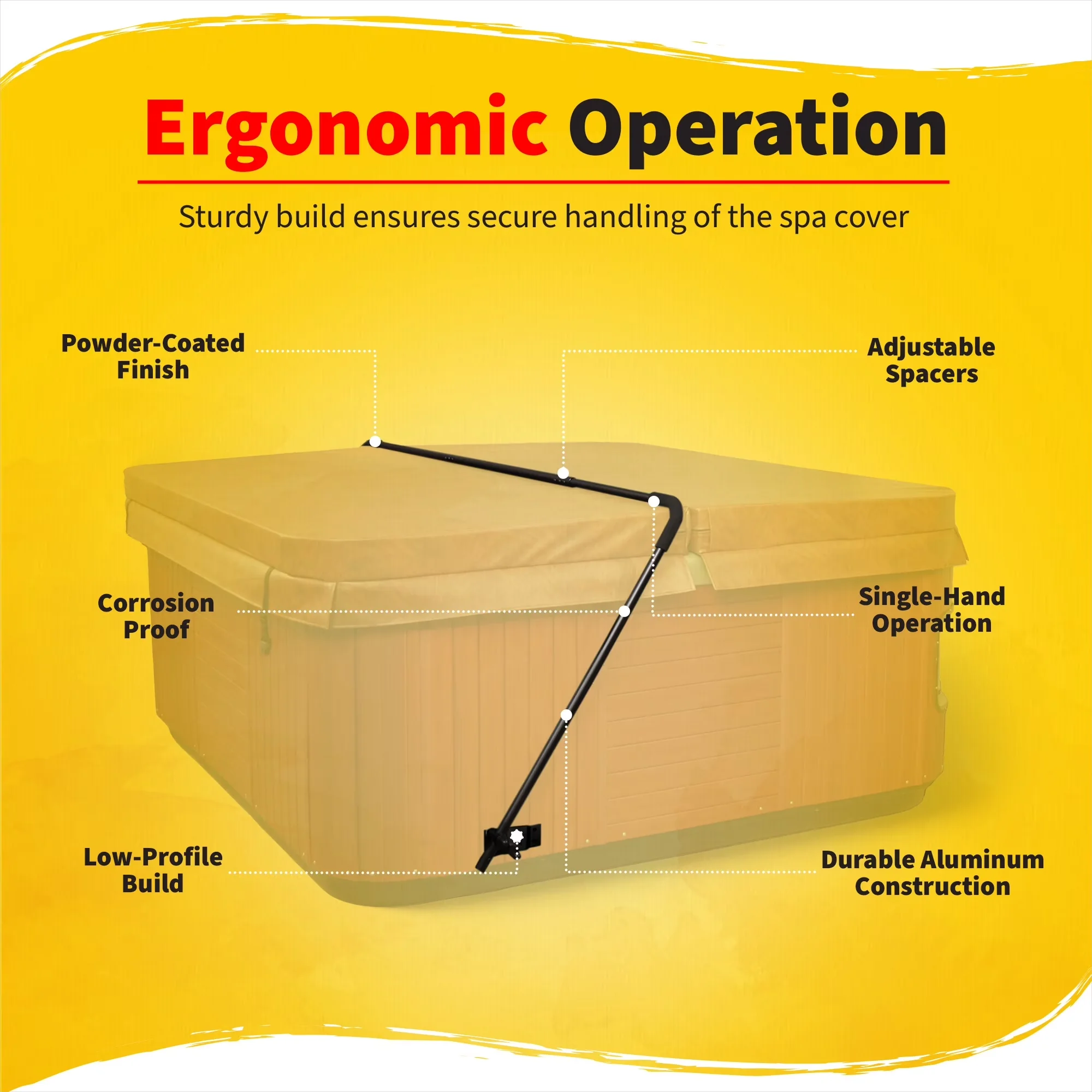 Durable Hot Tub with Won't rust or corrode over time, Backed by a 1-year warranty - Powder-Coated Steel Black Model BCDD29