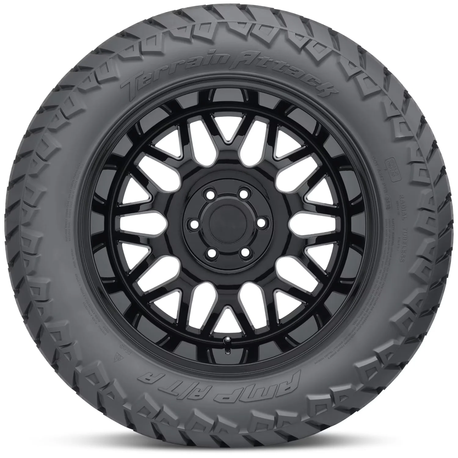 Truck Tire Compact with All-Weather, Terrain Attack A/T A .50R22 121R E - Model F0CCA6