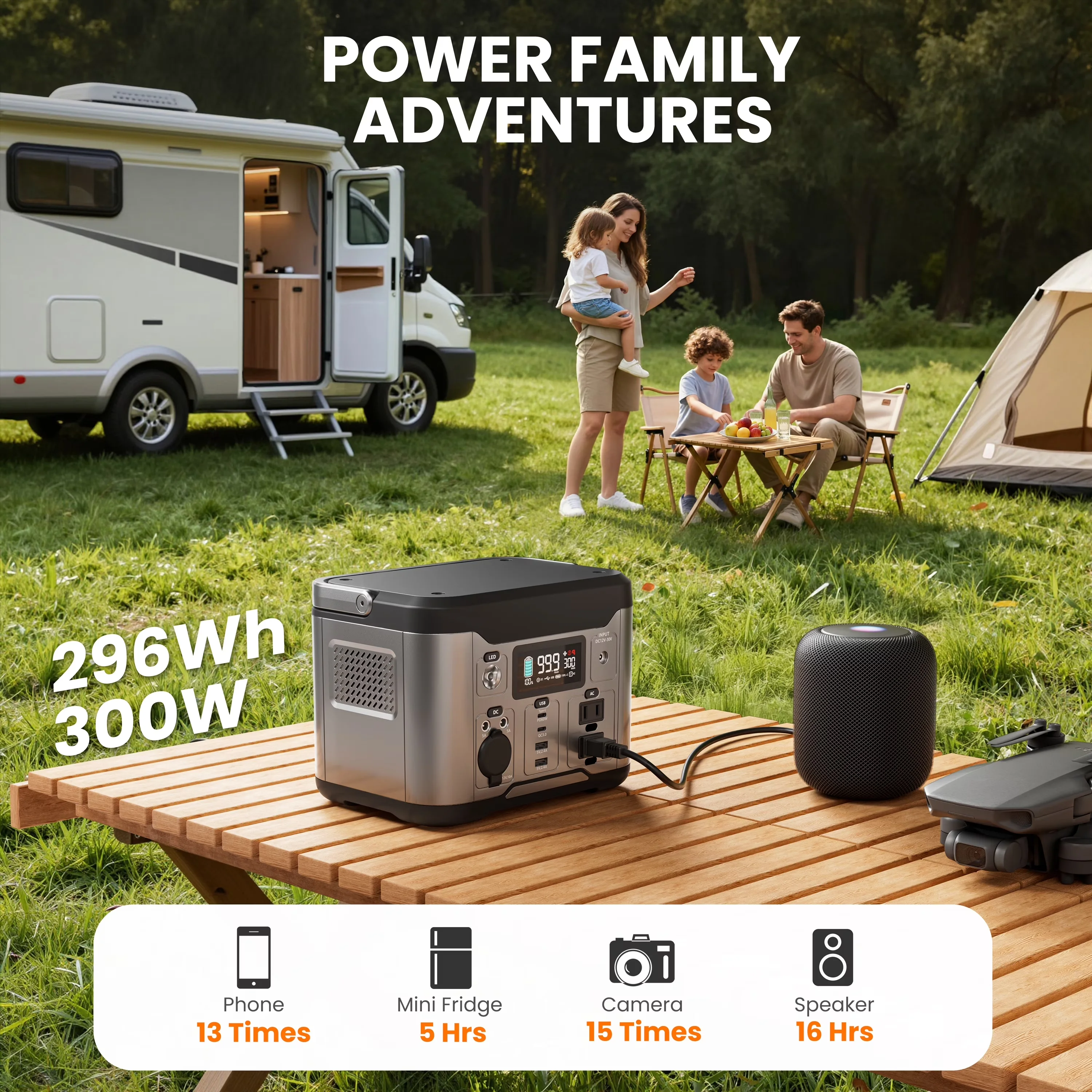 Professional Generator with 300W, 120V, Short Circuit Protection - Long-Lasting Performance Model 03A3CB
