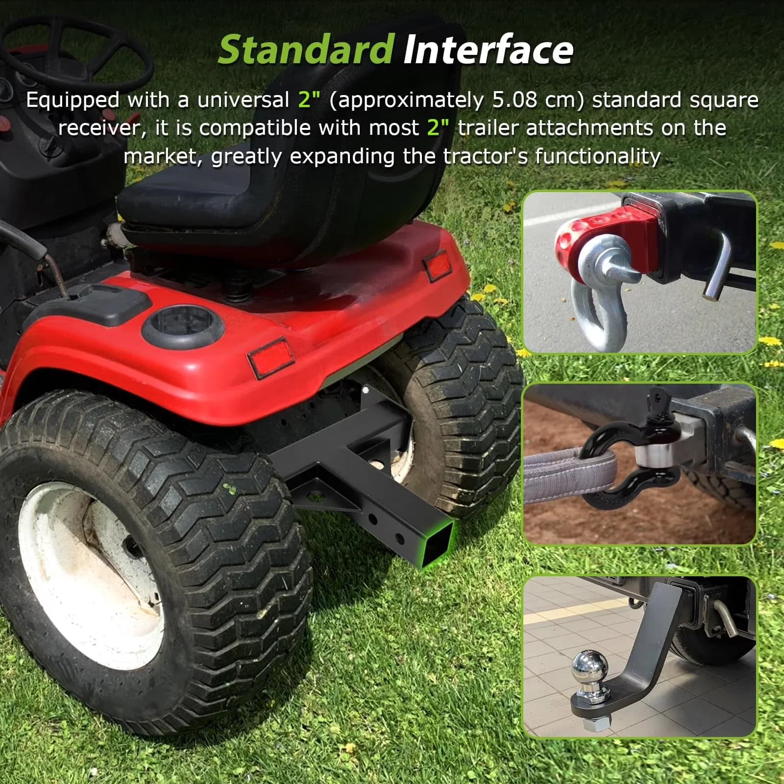 Quality Riding Lawn Mower with 2" Trailer Hook Receiver - LT1000 - Premium Collection Model ECF2C0