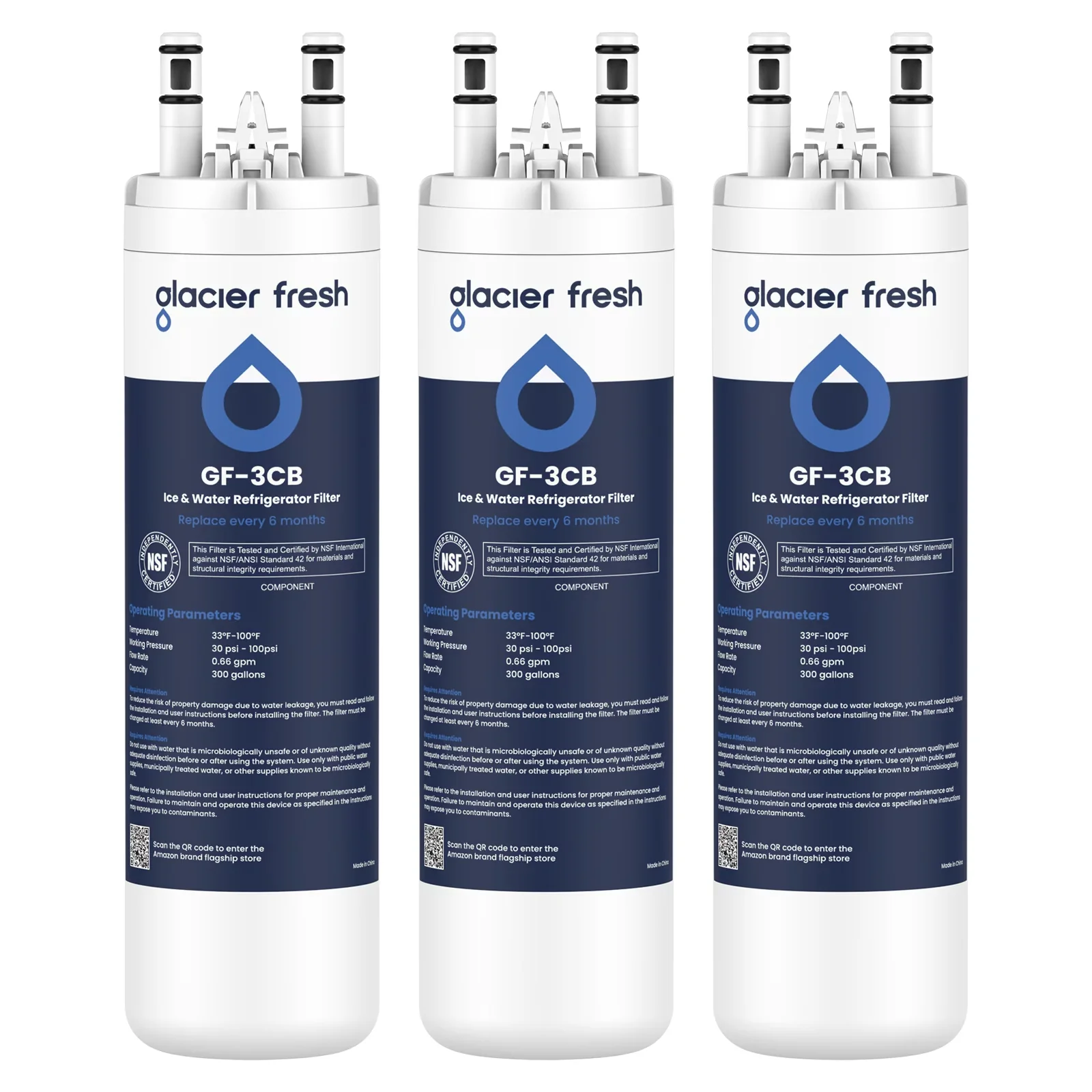 Water Filtration Classic with Filter Change Indicator, WF3CB Refrigerator Filter Replacement - Model 296EBF