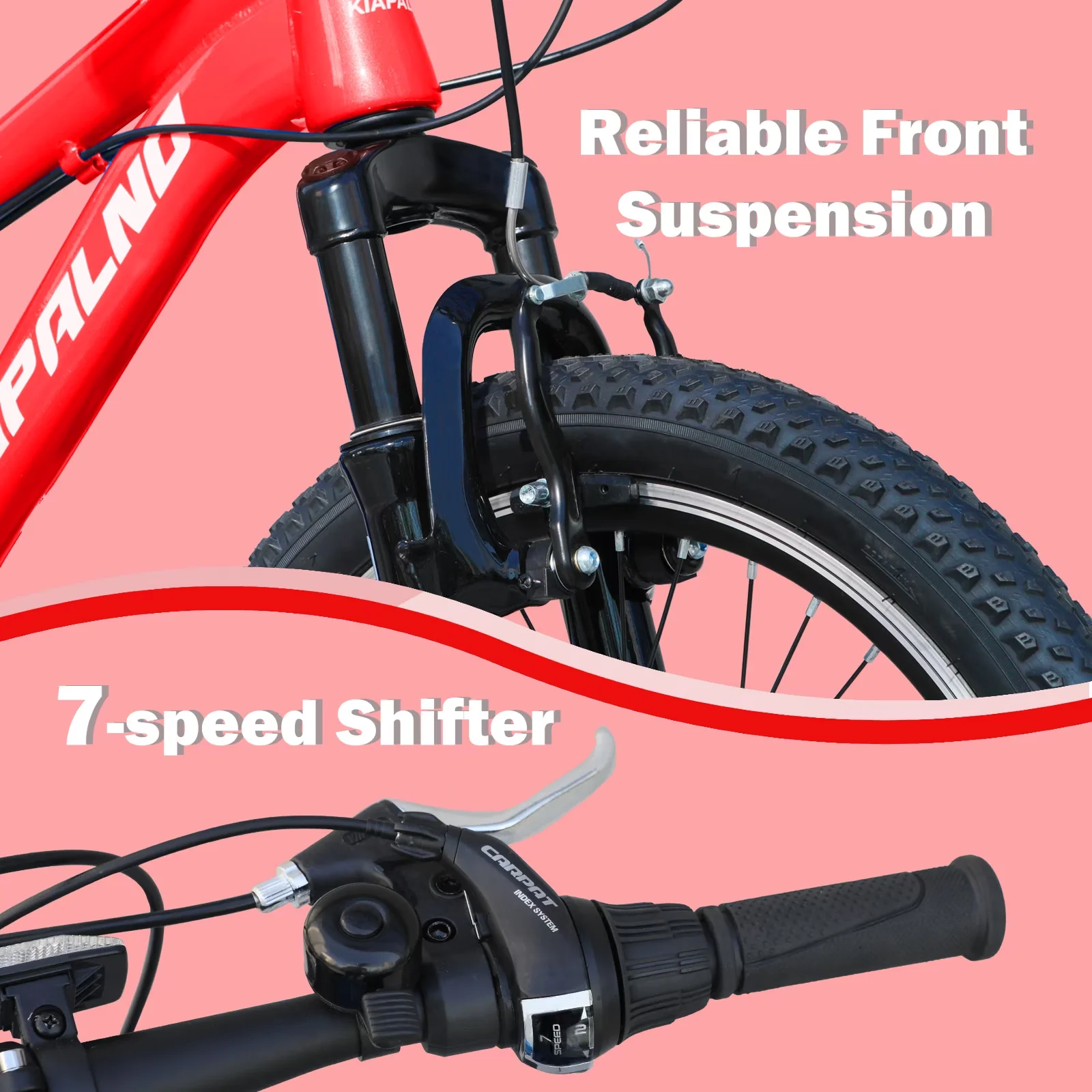 Efficient Mountain Bike with Adjustable Height, Use Case:Garden & Outdoor - Red Model B6AB15